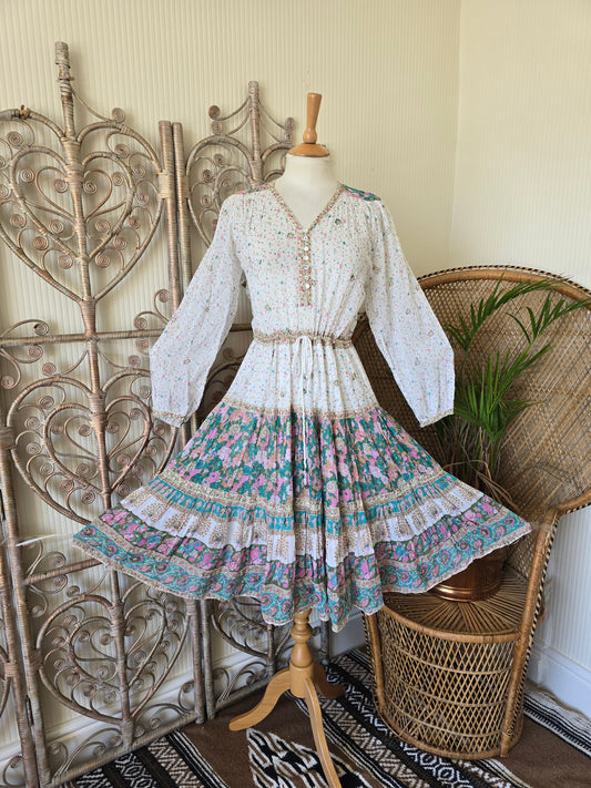 Vintage Peacock Indian dress