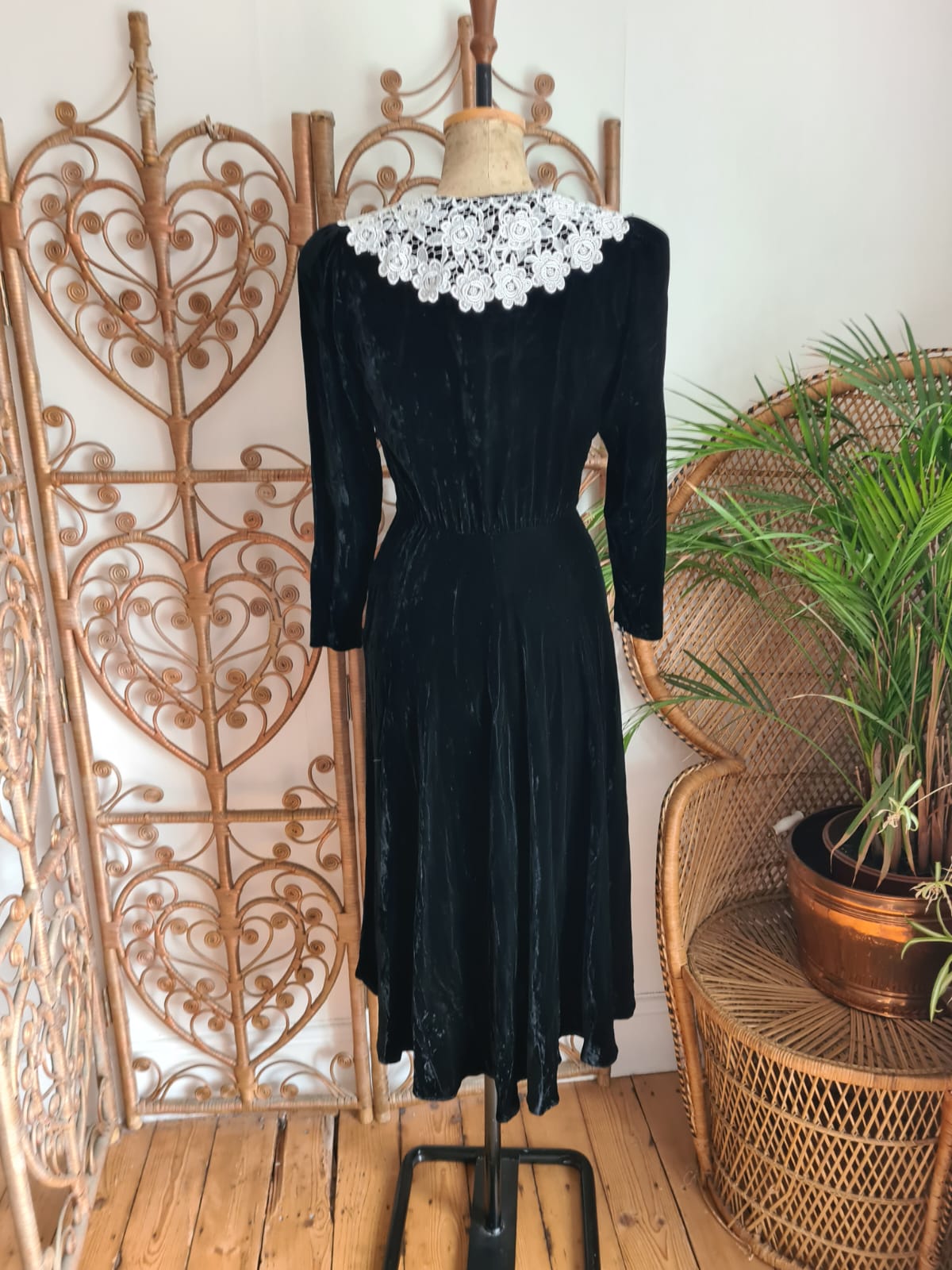 Vintage Donna Morgan for NSP velvet dress XS