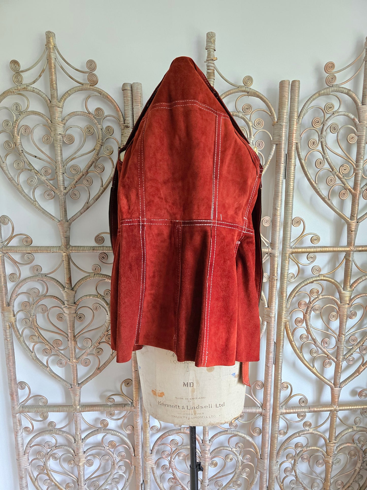 Vintage suede tunic waistcoat