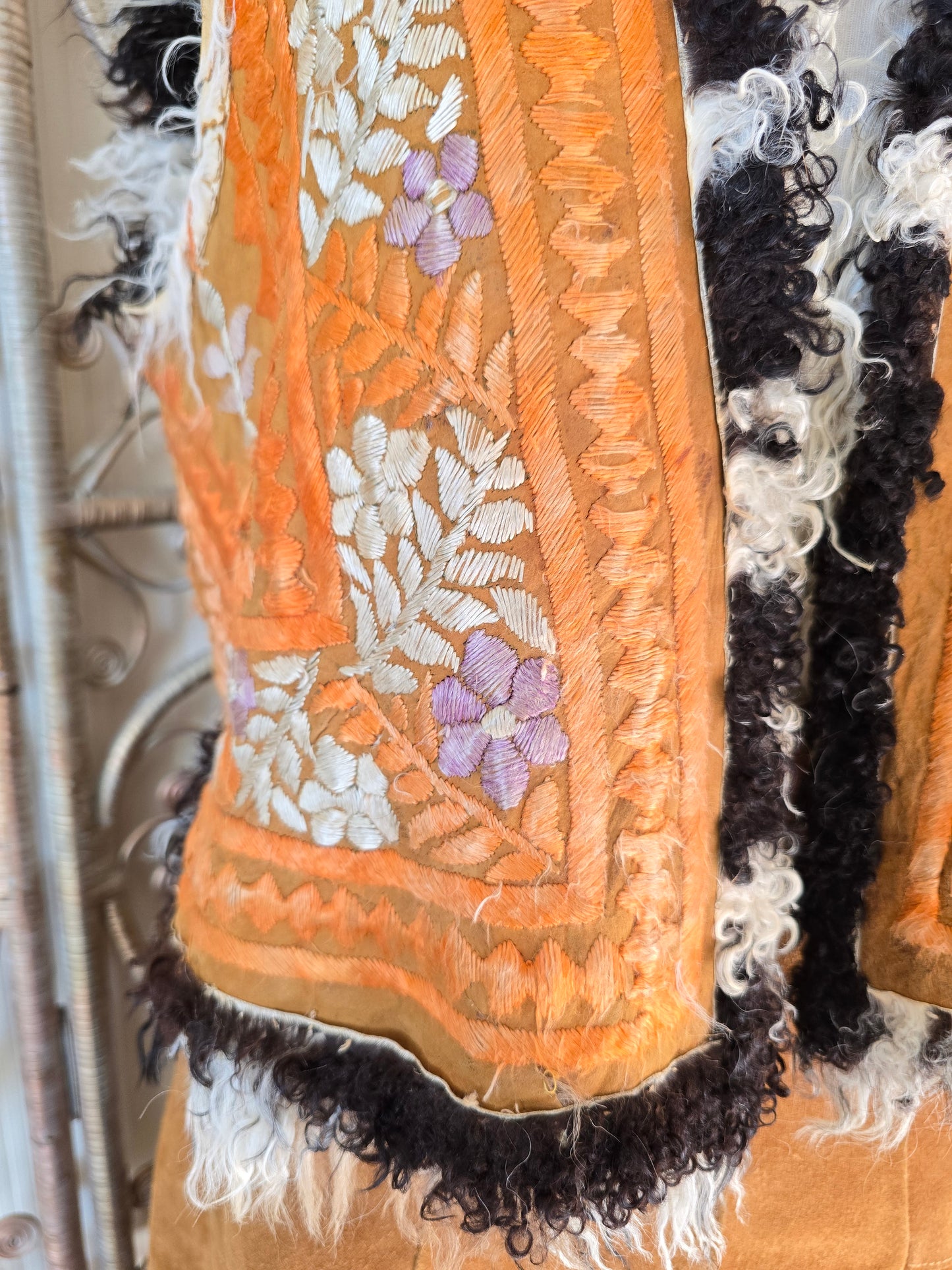 Vintage embroidered afghan waistcoat