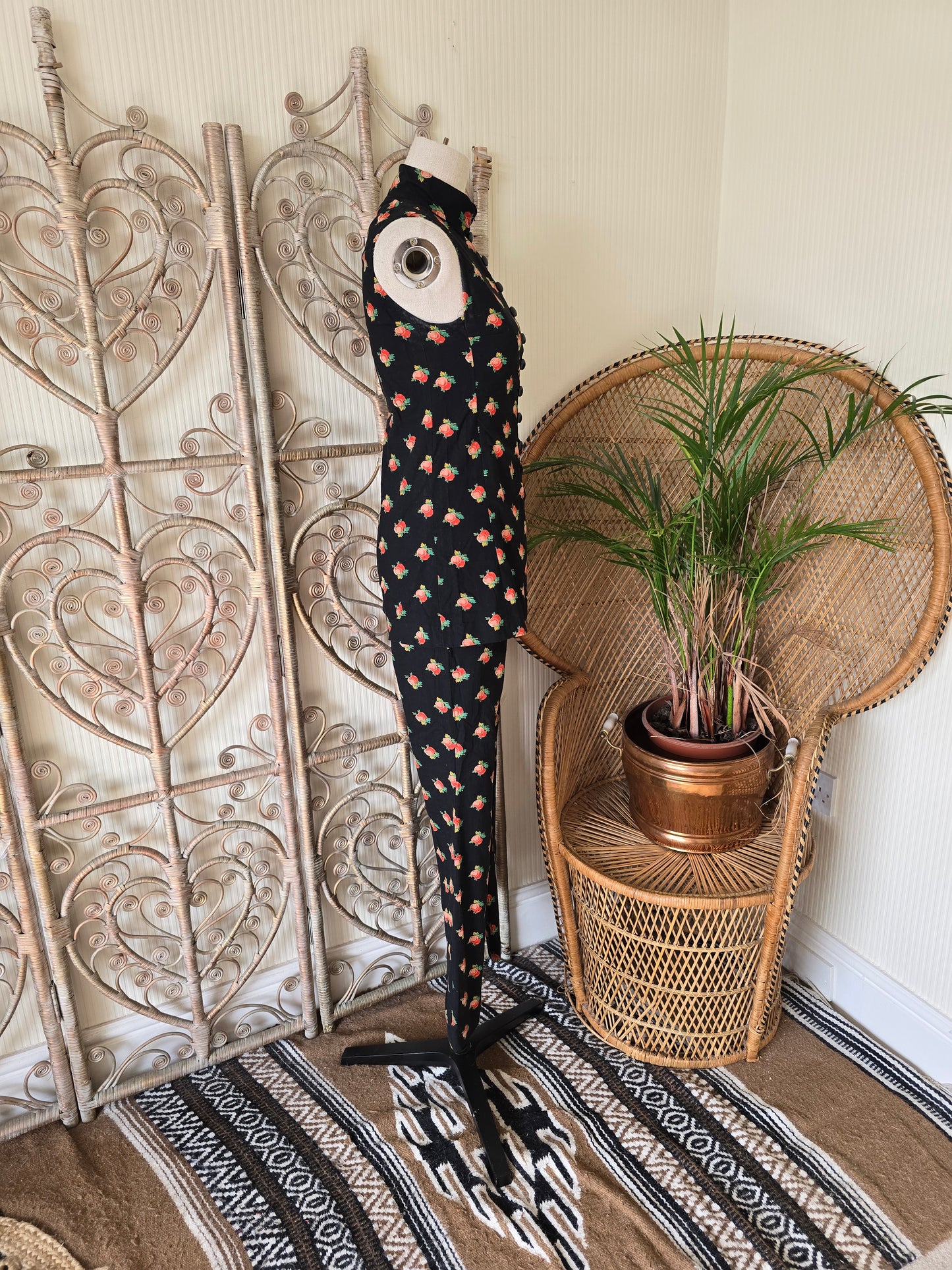 Vintage two piece blouse trousers