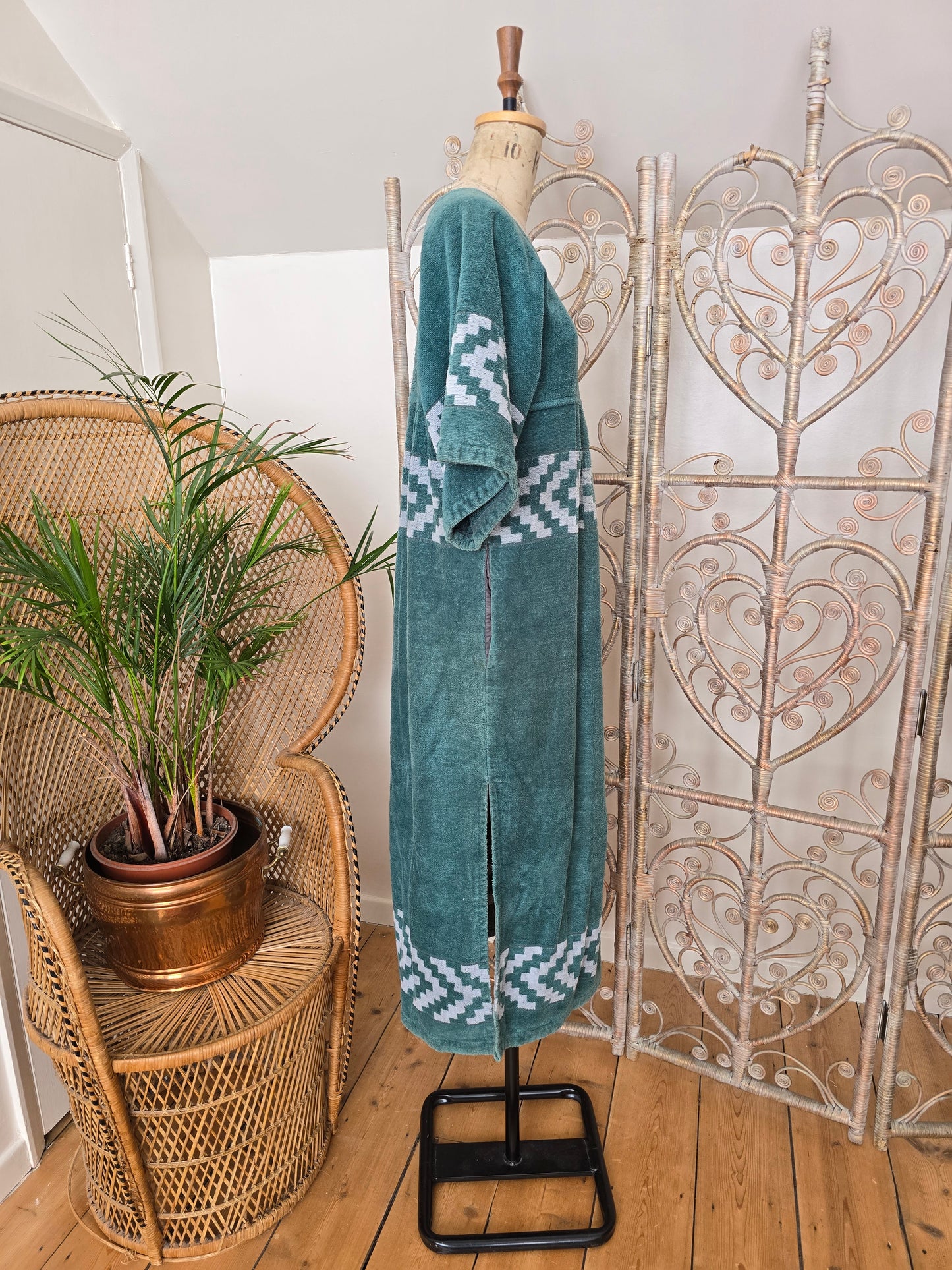 Vintage towelling kaftan dress