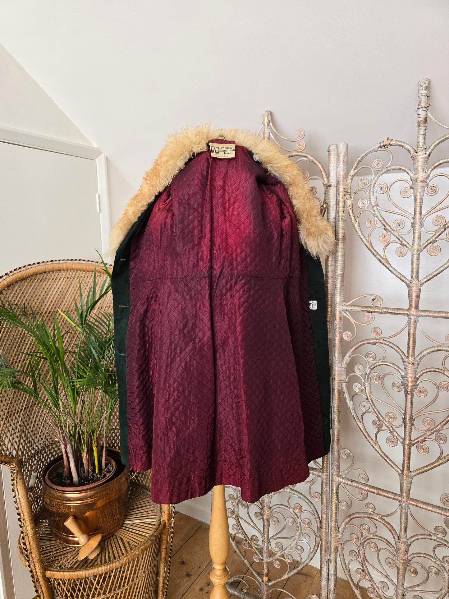 Vintage suede Sheepskin coat