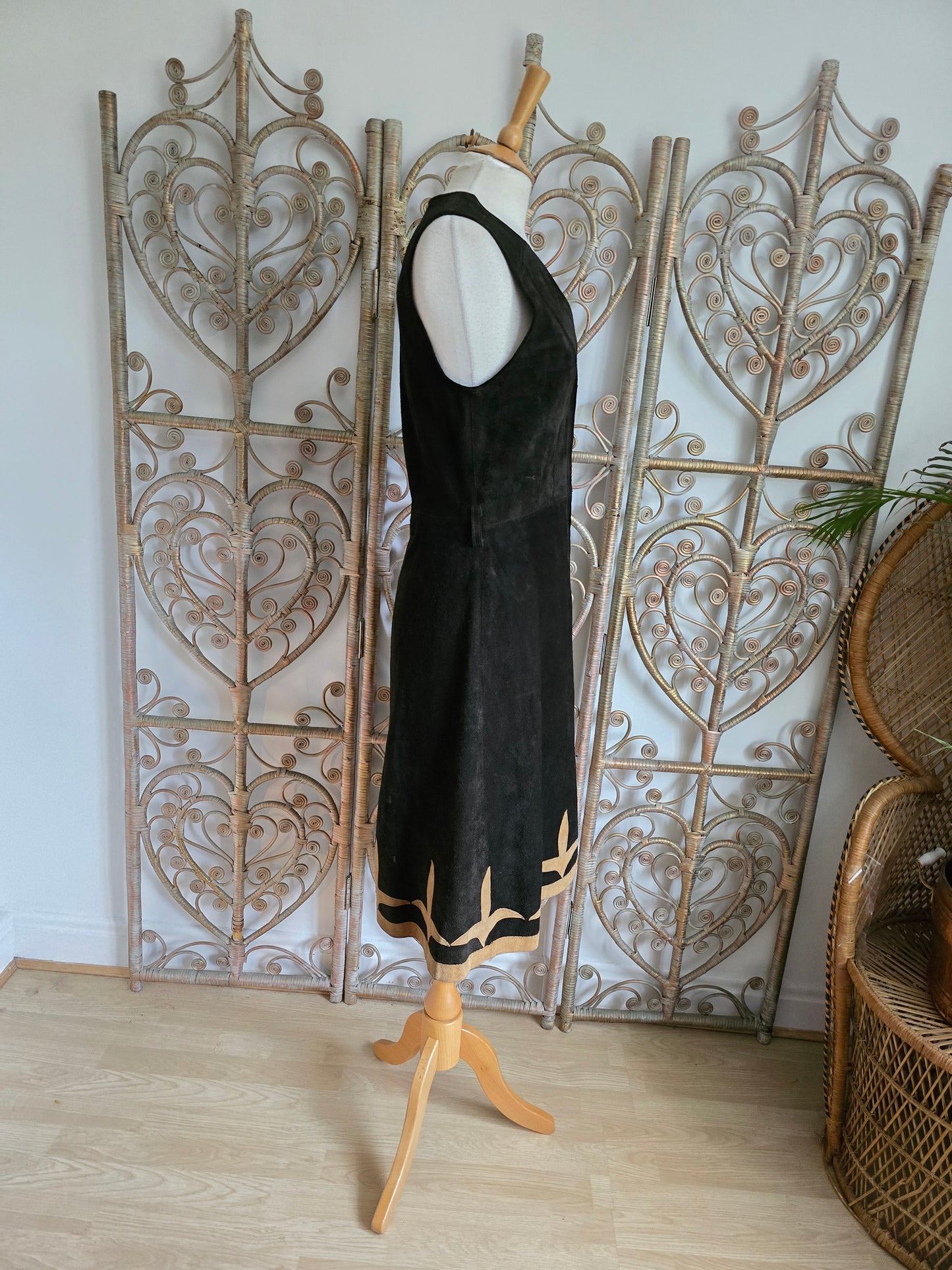 Vintage 70s suede dress