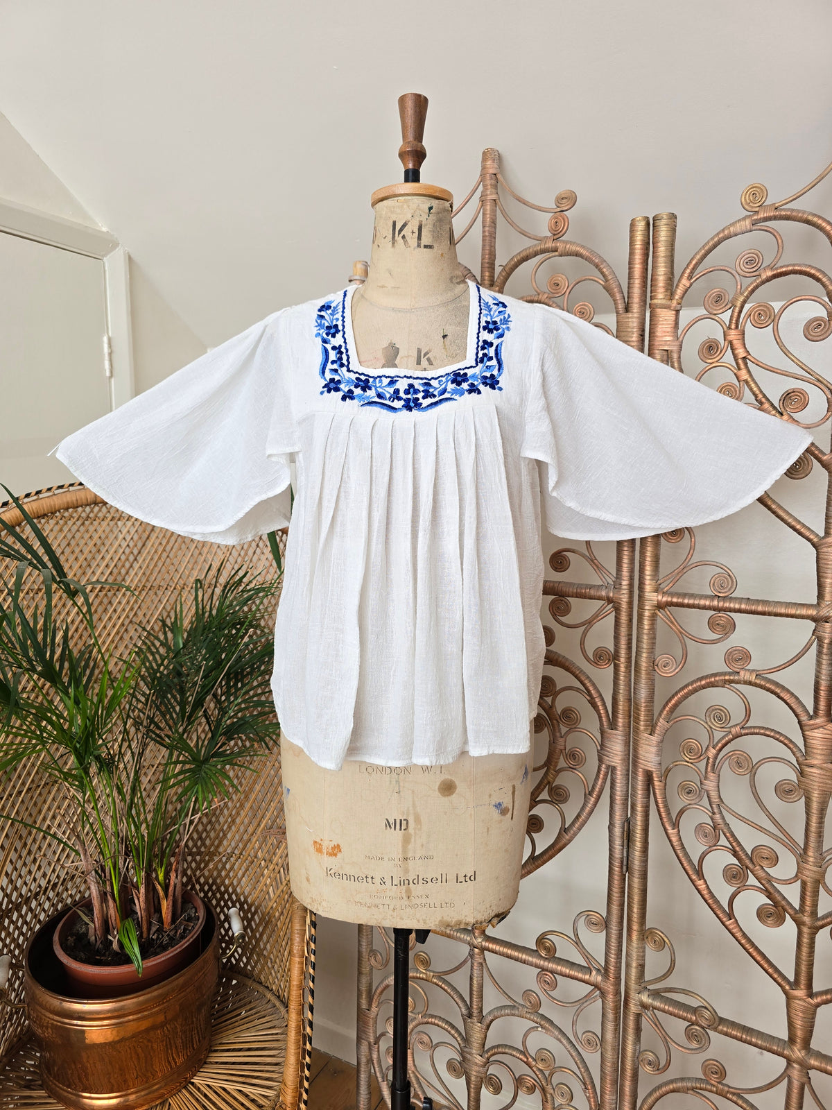 Vintage cheesecloth cotton blouse