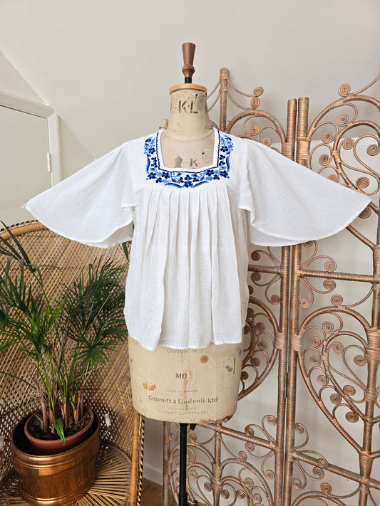 Vintage cheesecloth cotton blouse