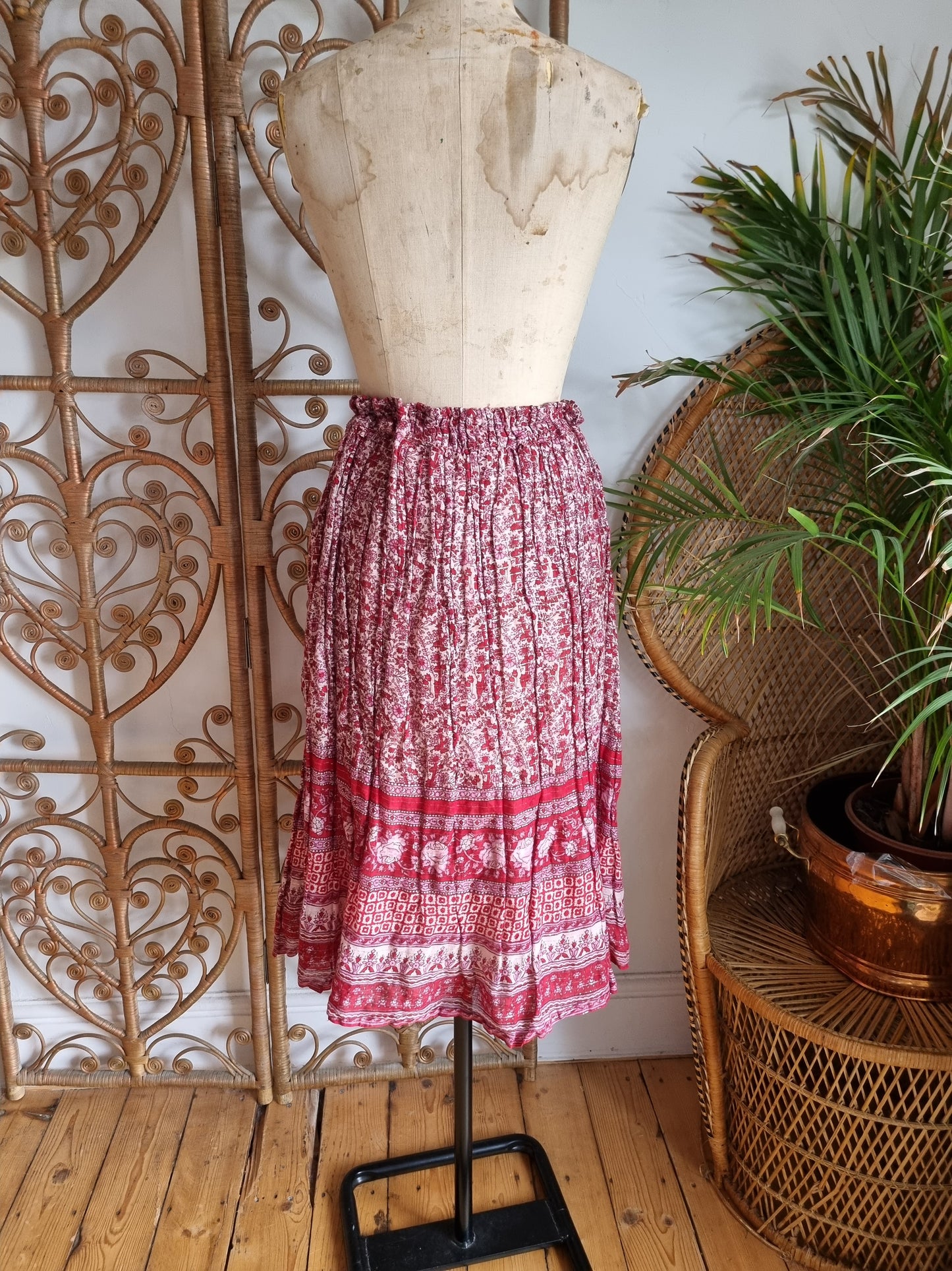 Vintage Indian midi skirt