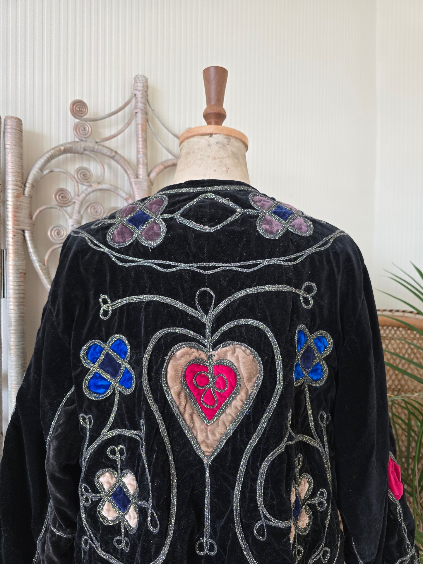 Vintage black velvet jacket