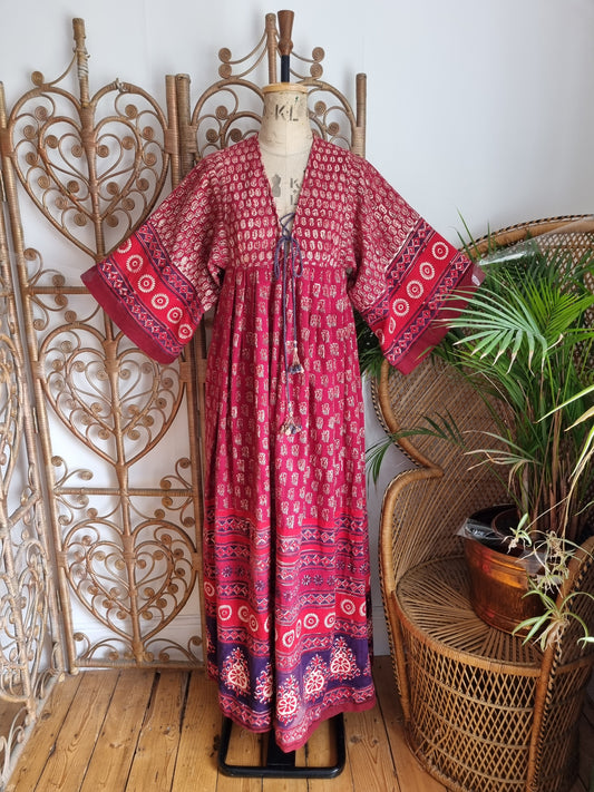 Vintage Anokhi Indian 70s dress