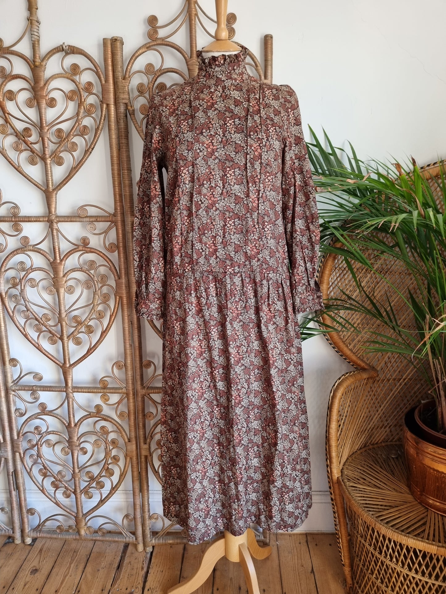 Vintage Noyadd rhulen cotton 70s dress