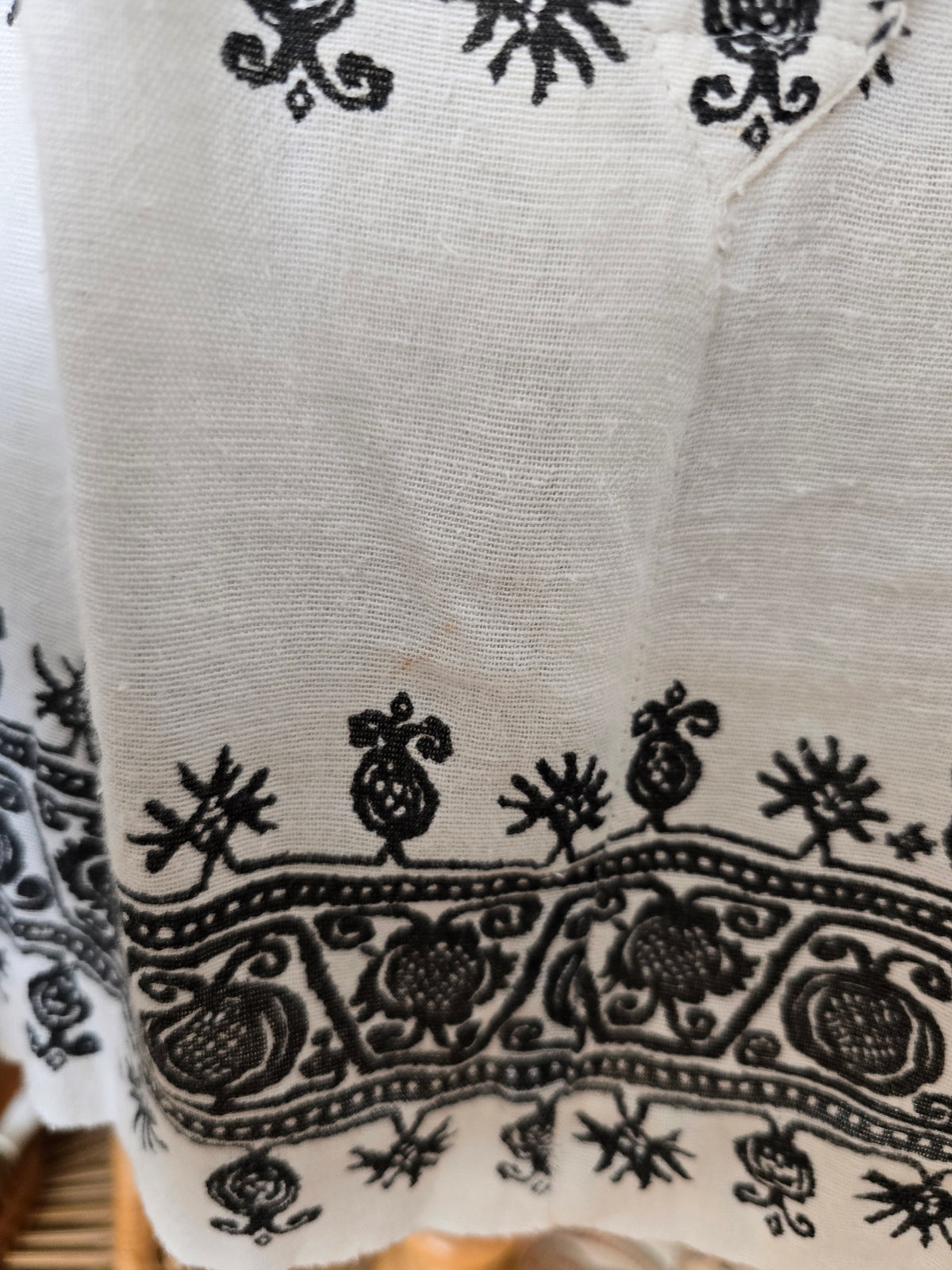 Vintage cotton balloon sleeves tunic