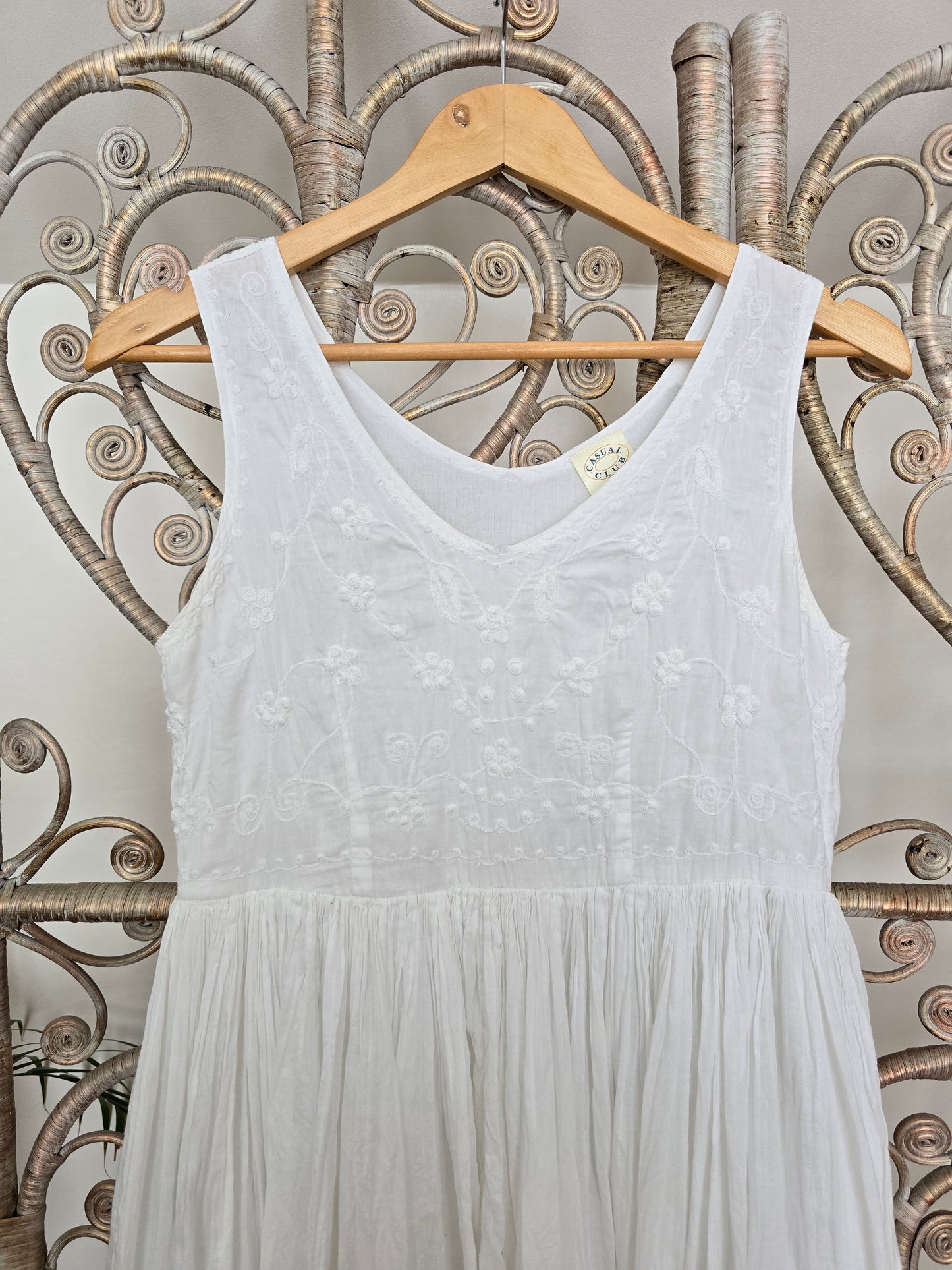 Vintage embroidered cotton dress