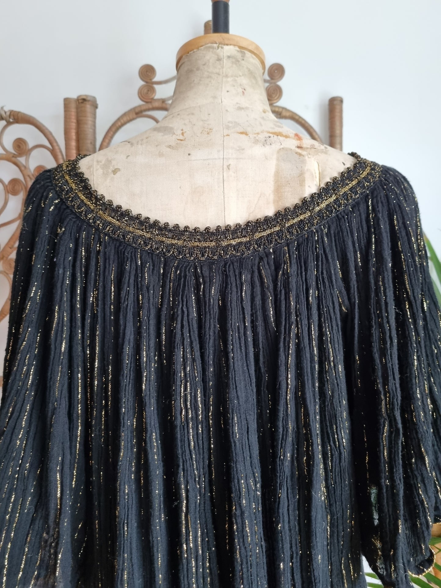 Vintage cheesecloth tunic blouse