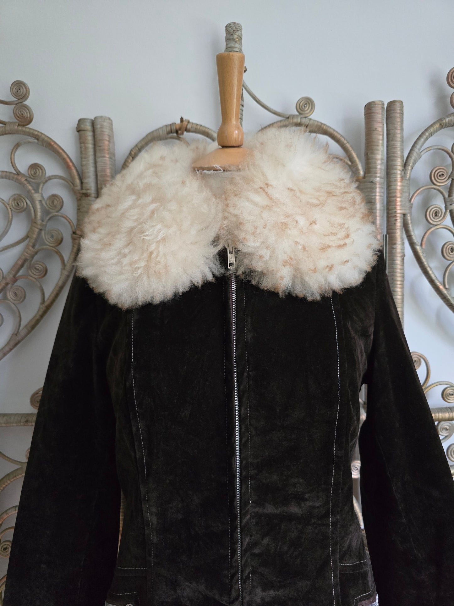 Vintage faux fur/suede velvet coat