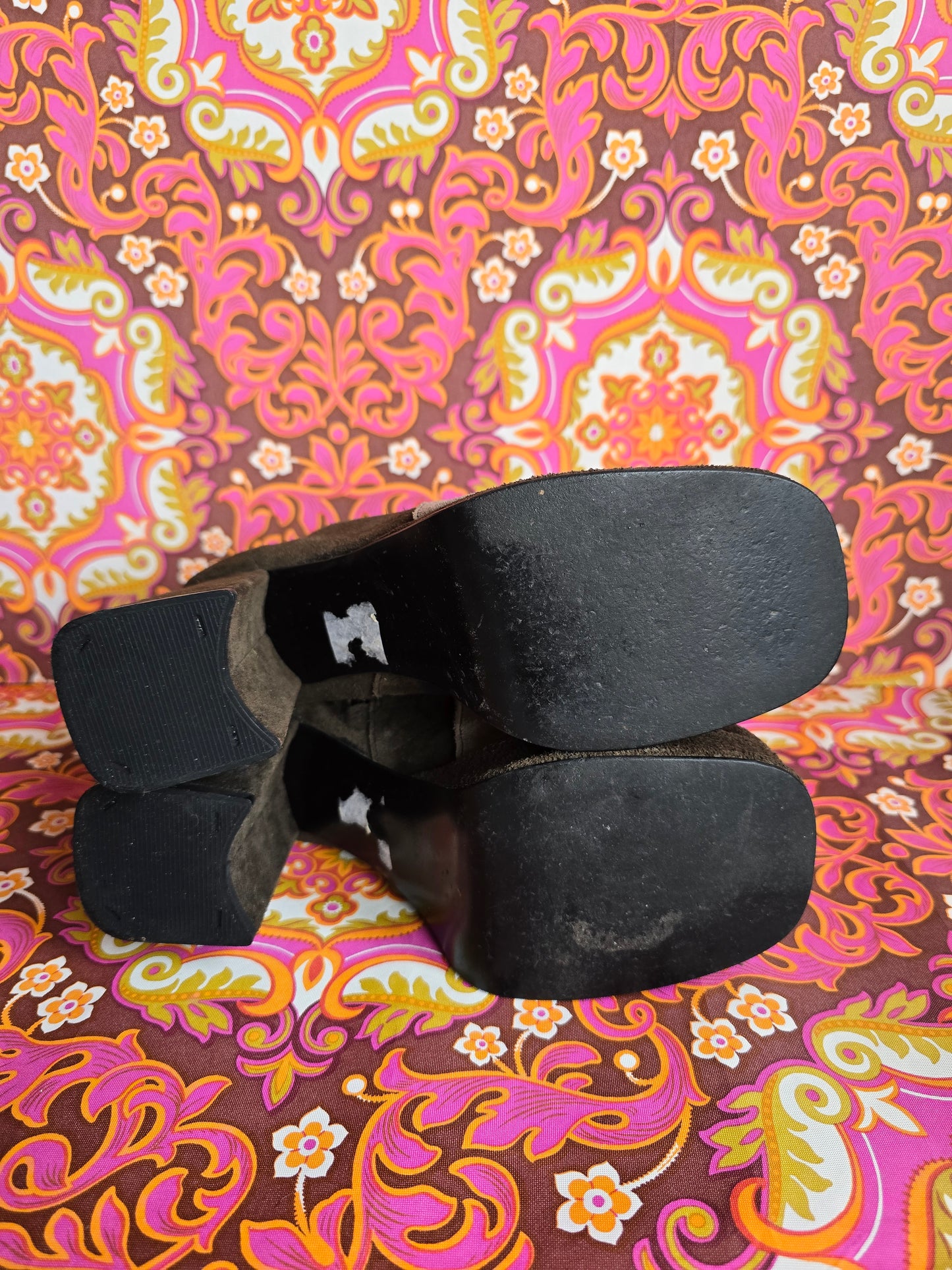 Vintage suede Rin Tin Tin boots size uk 6 Eur 39 us 8