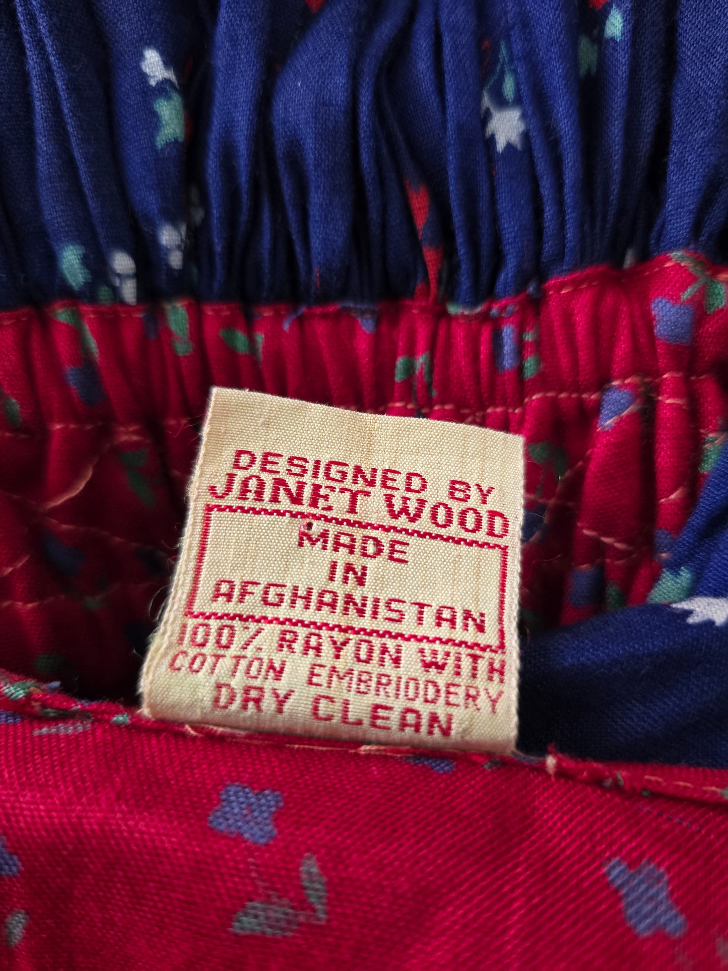 Vintage Janet Wood Monsoon Afghan dress