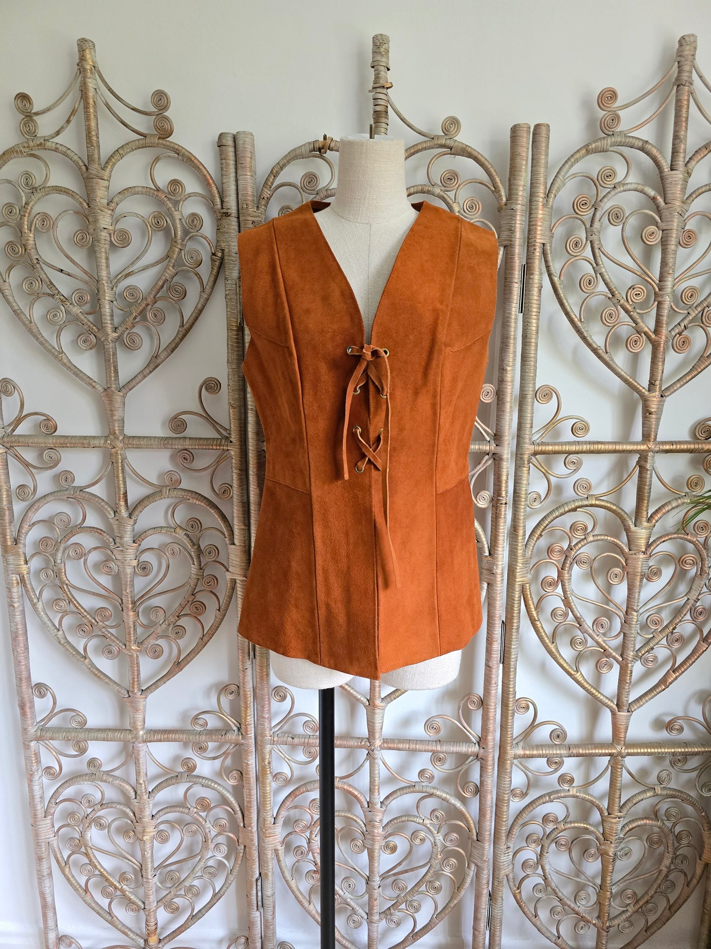 Vintage suede tunic waistcoat