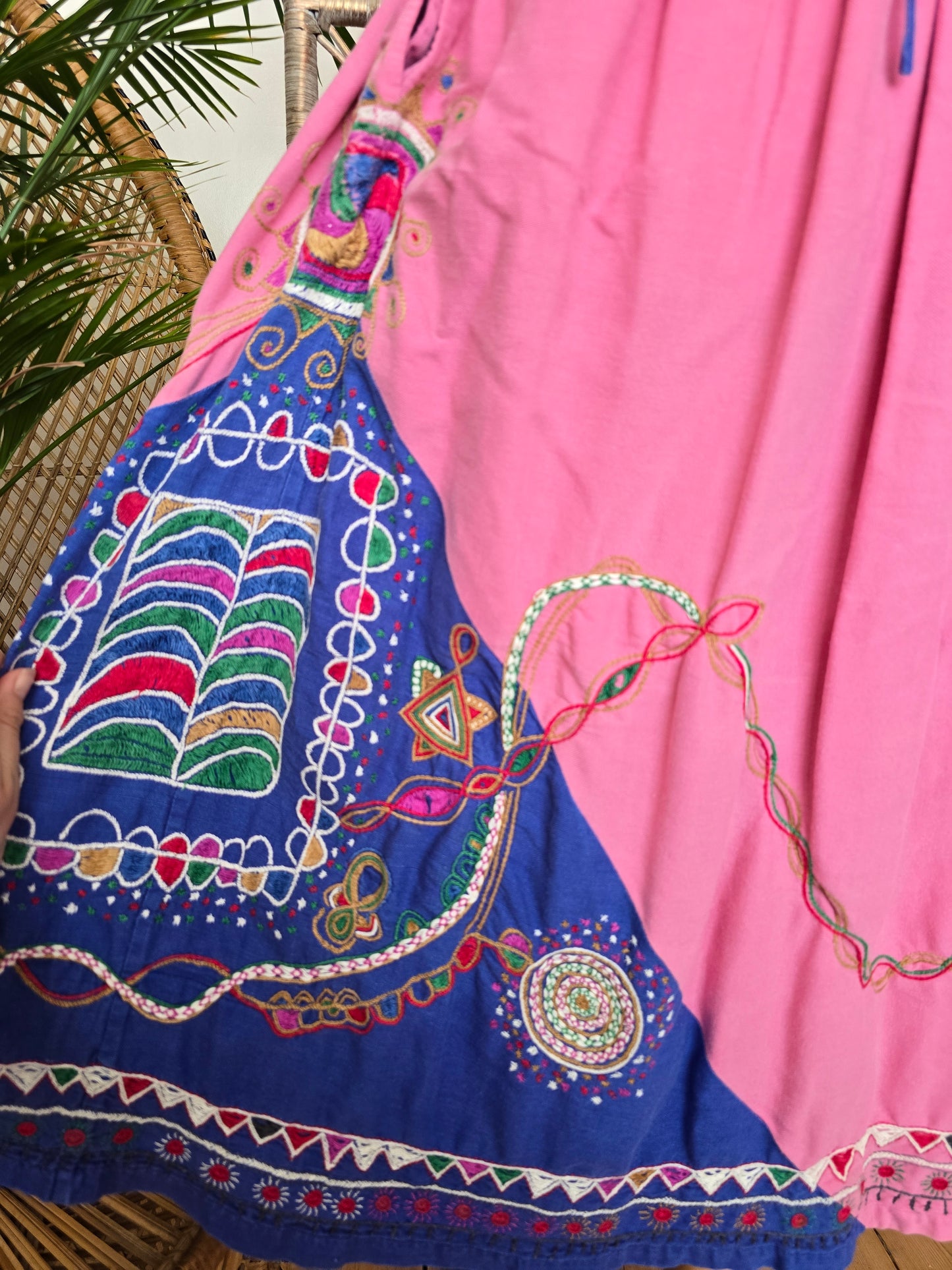 Vintage Anokhi embroidered skirt