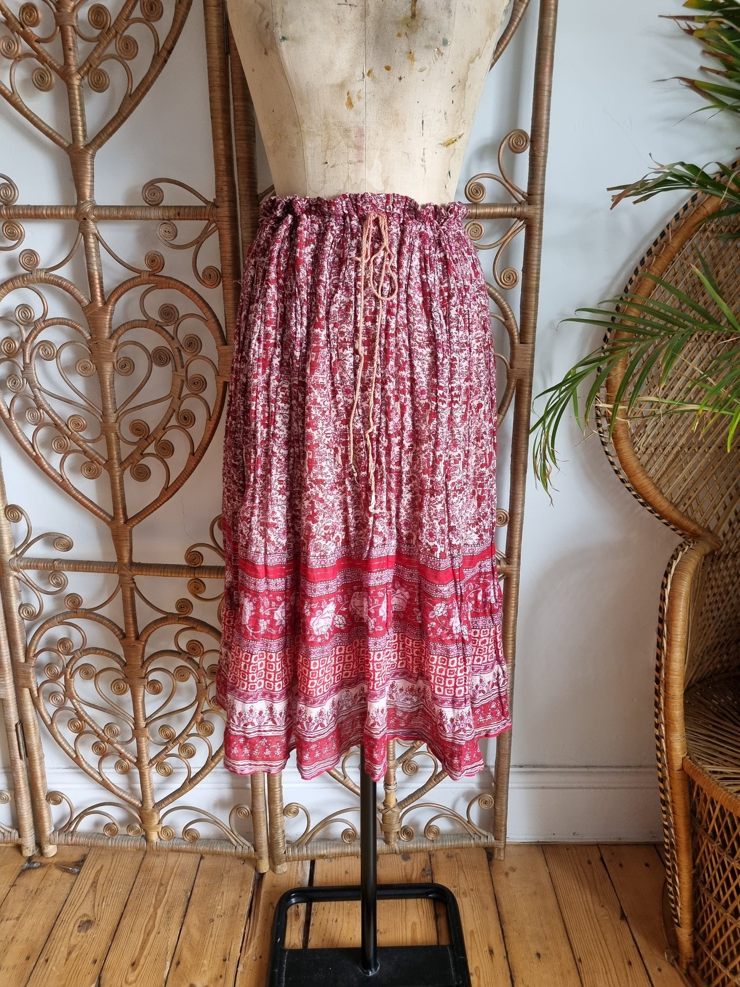 Vintage Indian midi skirt