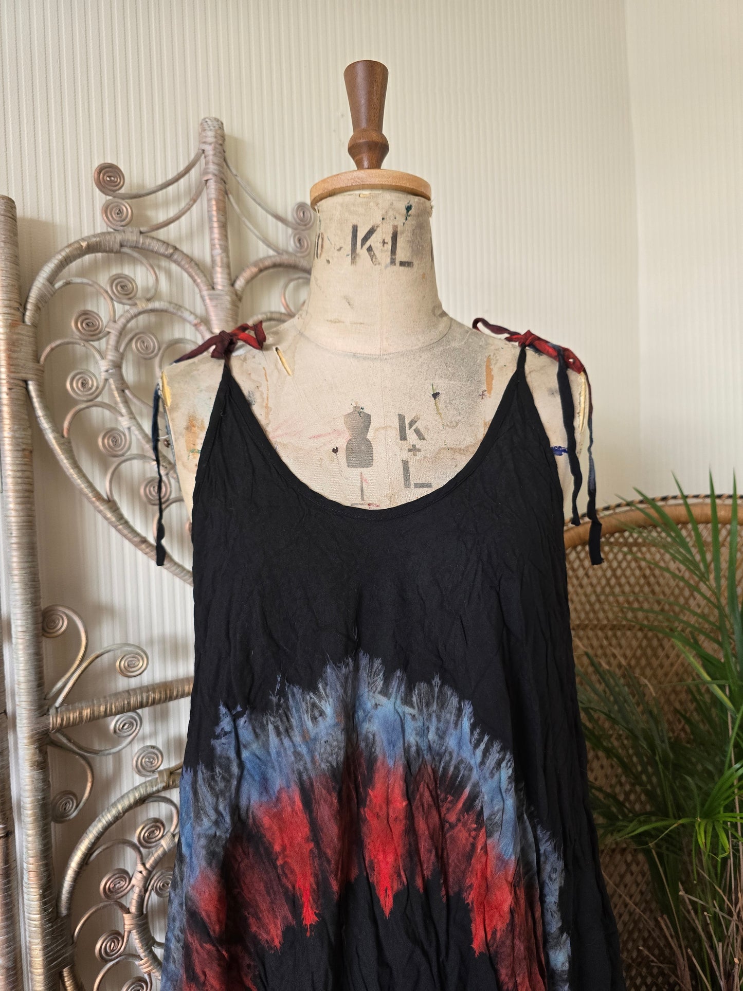Vintage tie dye sun dress