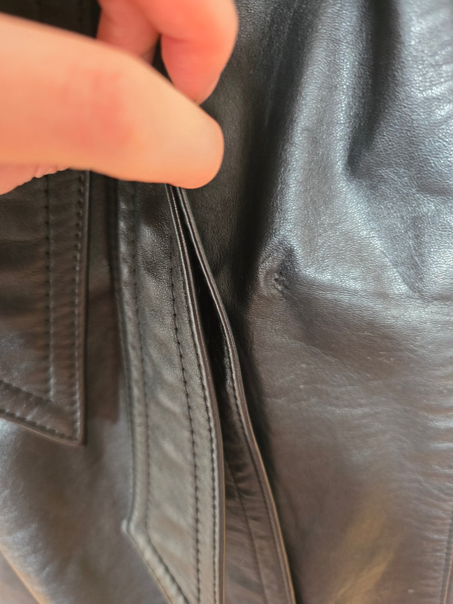 Vintage leather 70s coat