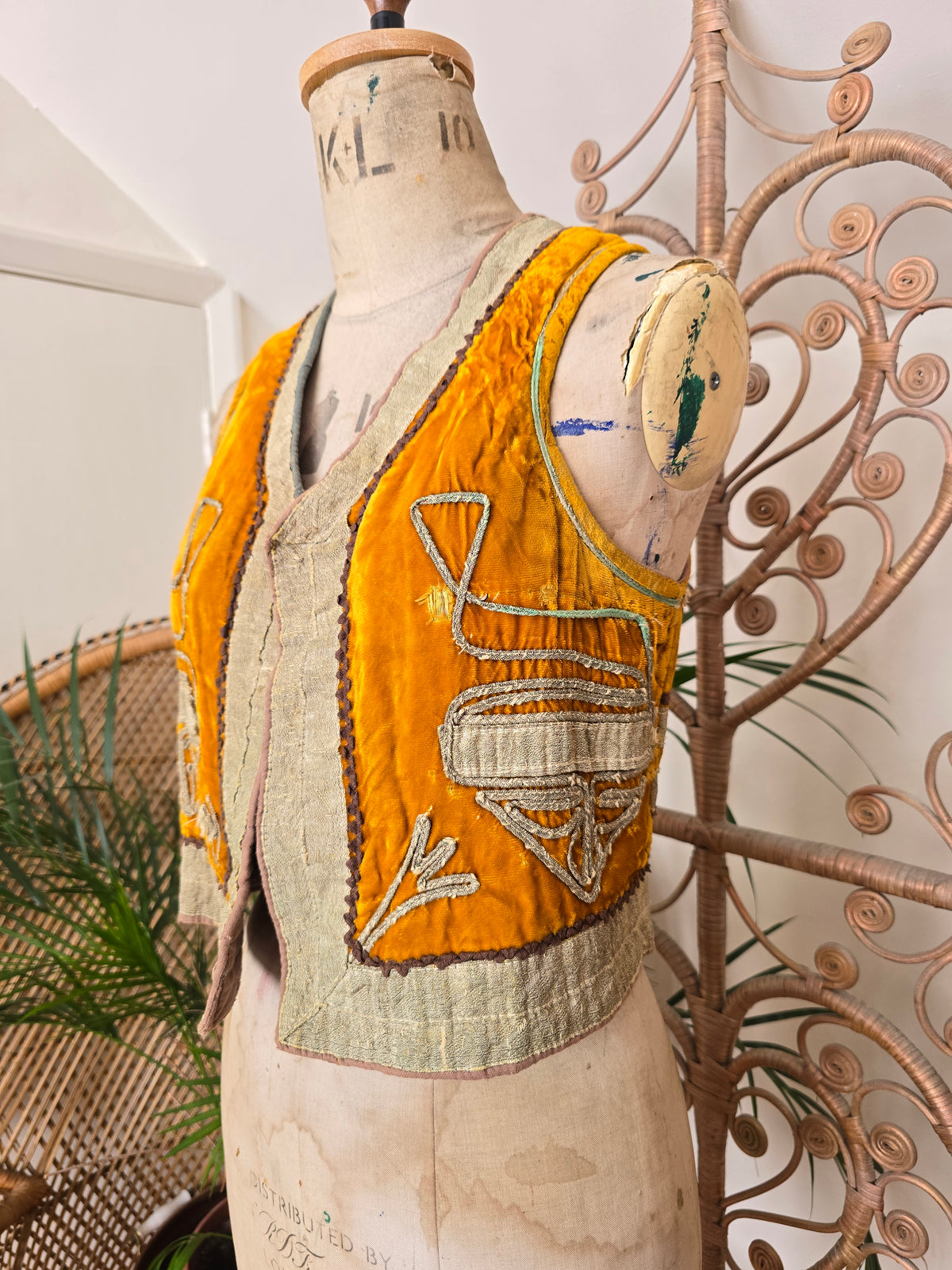 Vintage Antique Turkish velvet waistcoat