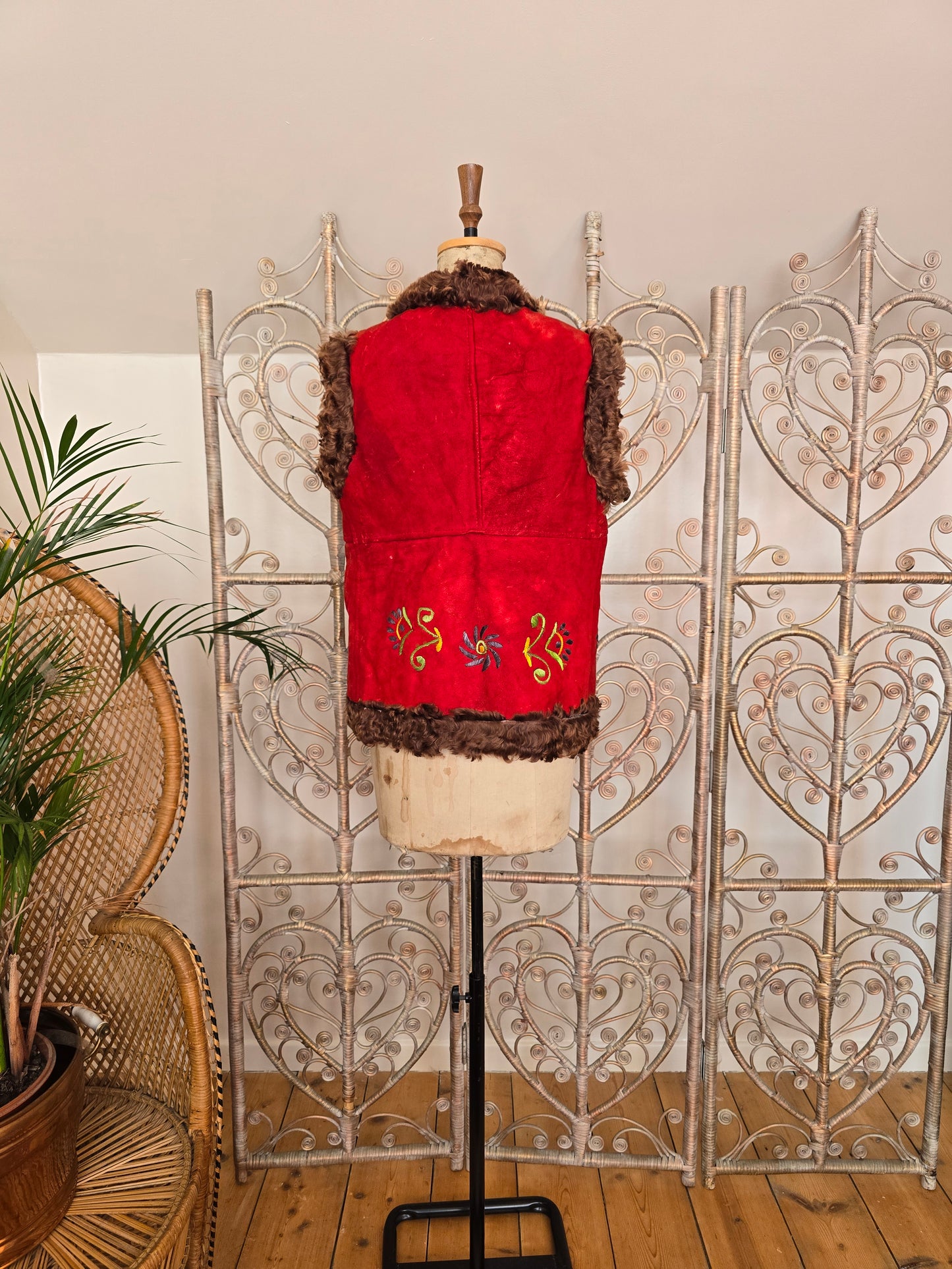 Vintage embroidered afghan waistcoat