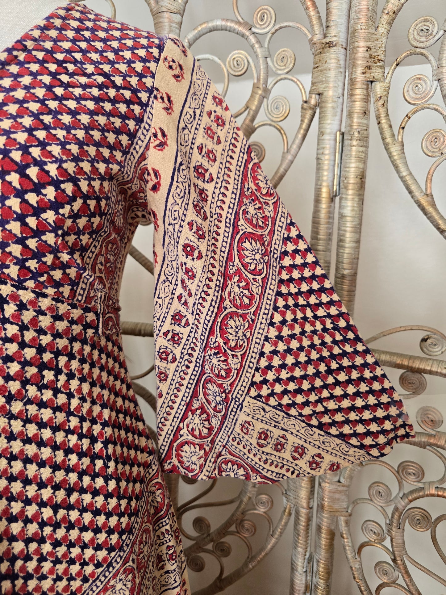 Vintage indian print 70s maxi dress