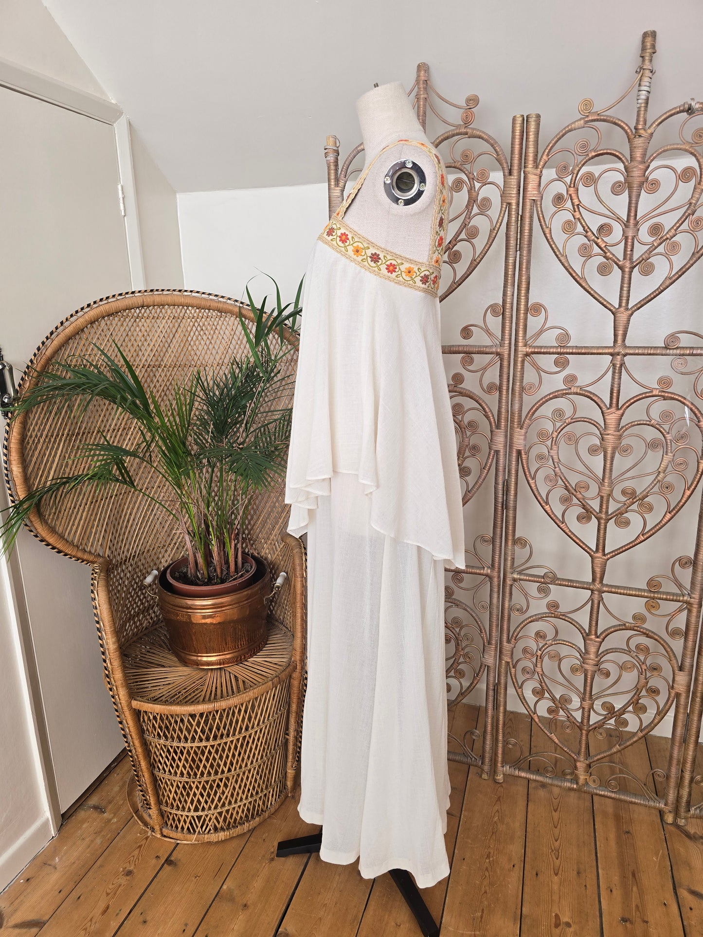 Vintage Mr Darren cheesecloth dress XS