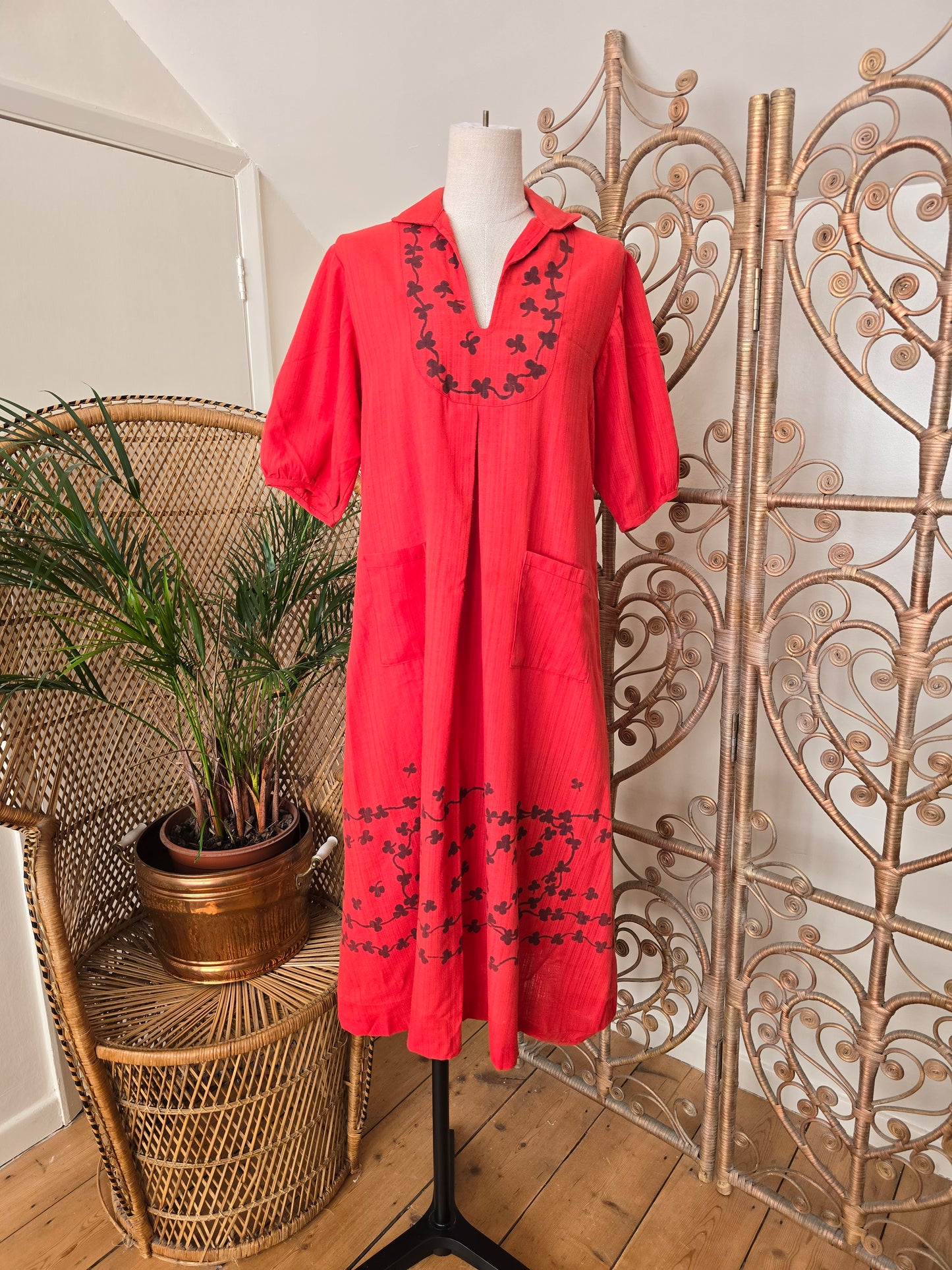 Vintage Kate Beaver 70s balloon sleeves dress