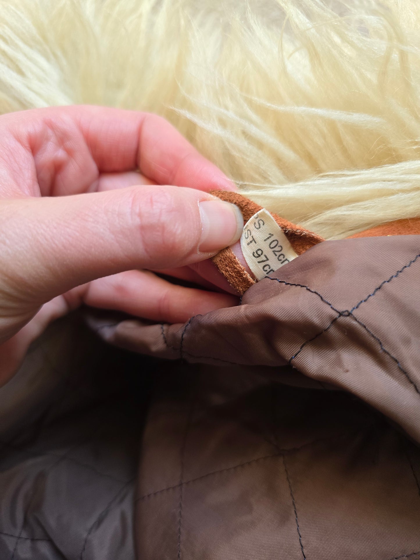 Vintage suede Sheepskin coat M L