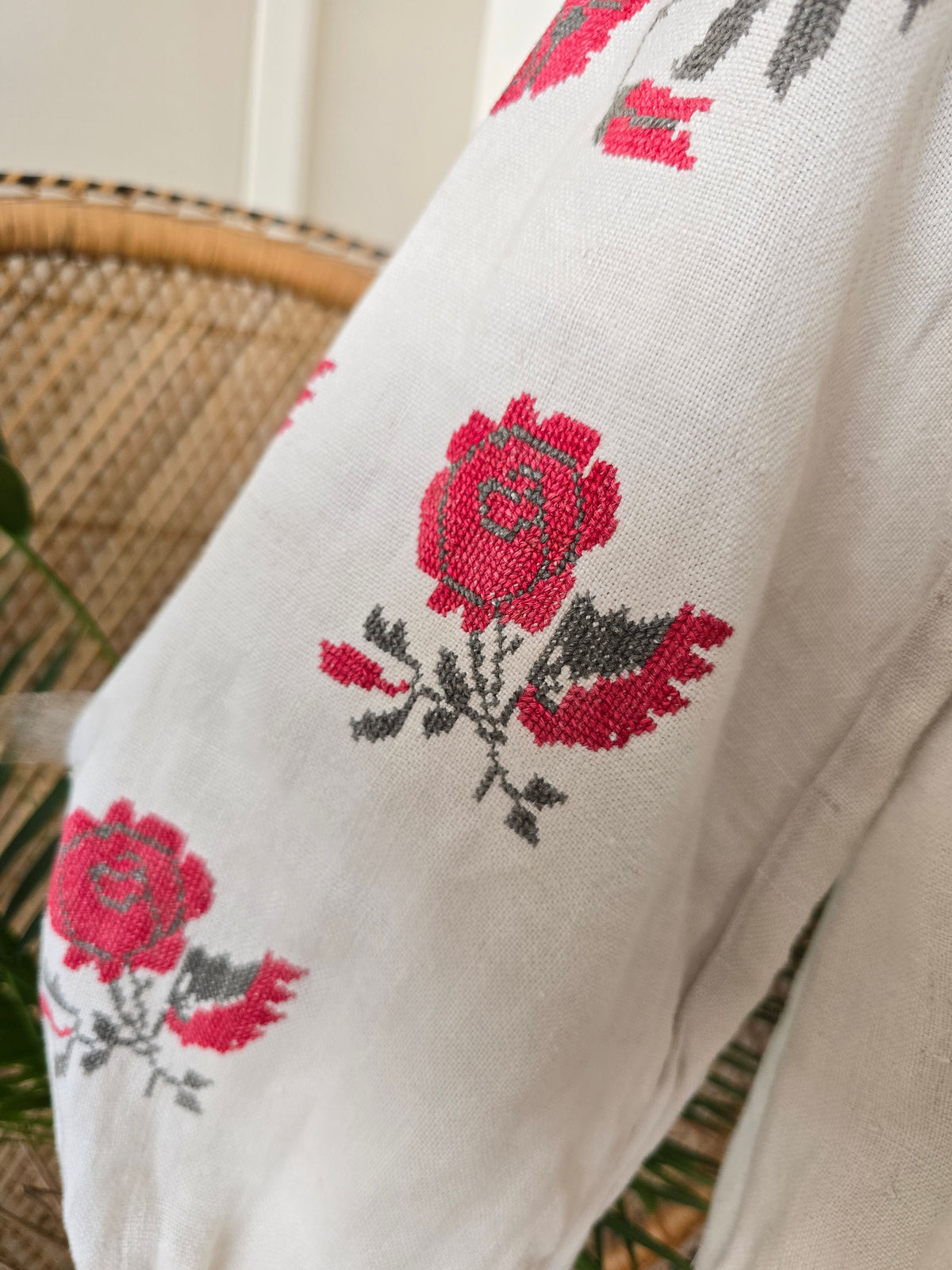 Antique Ukrainian embroidered dress