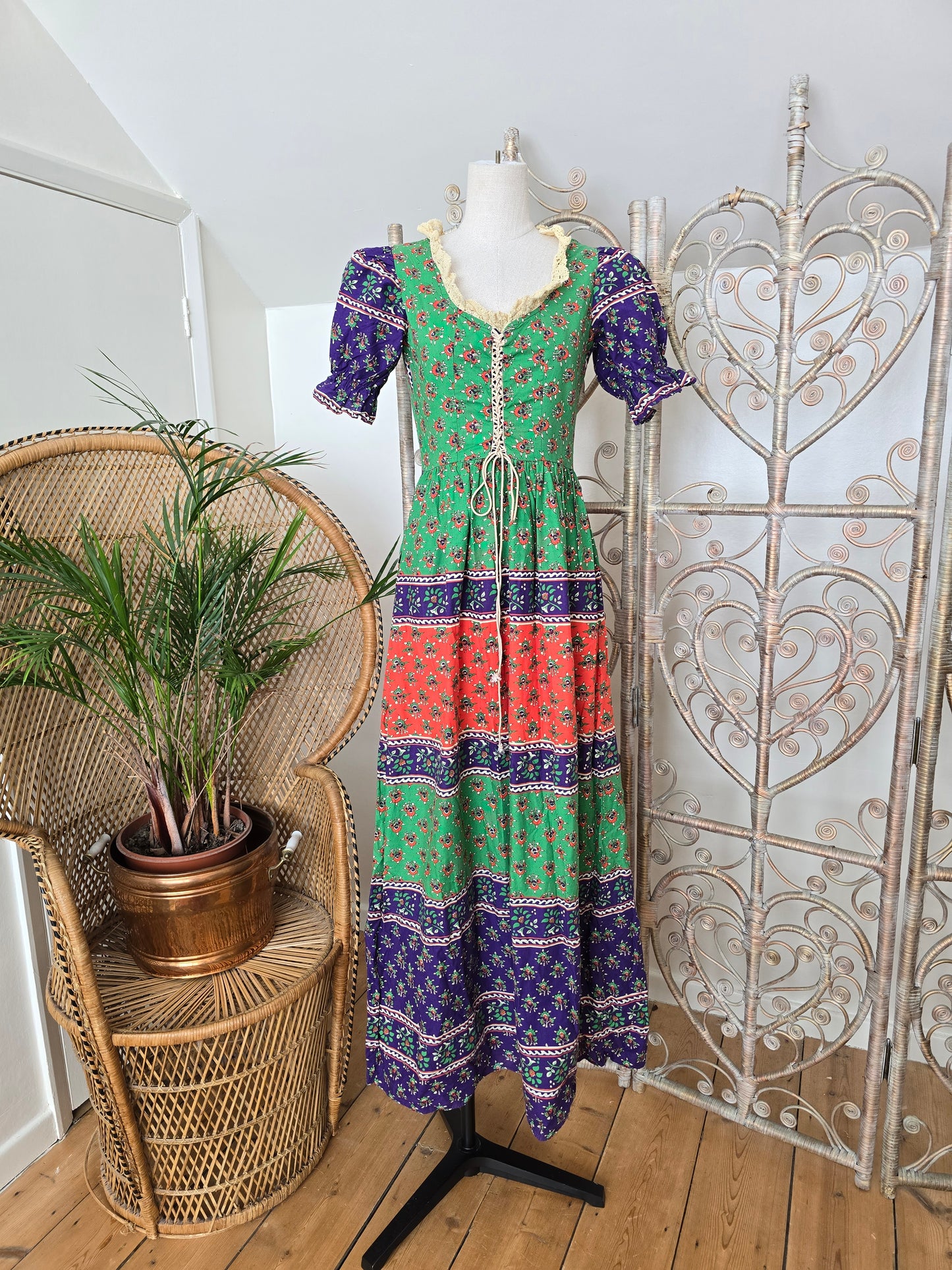 Vintage 70s Samuel Sherman maxi dress