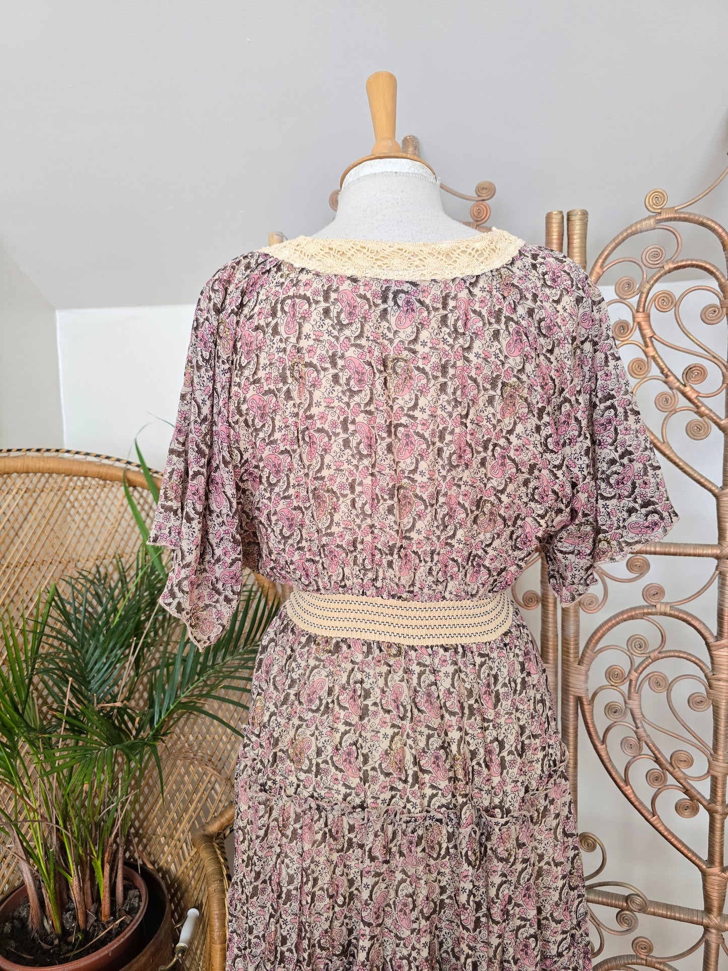 Vintage indian print maxi dress