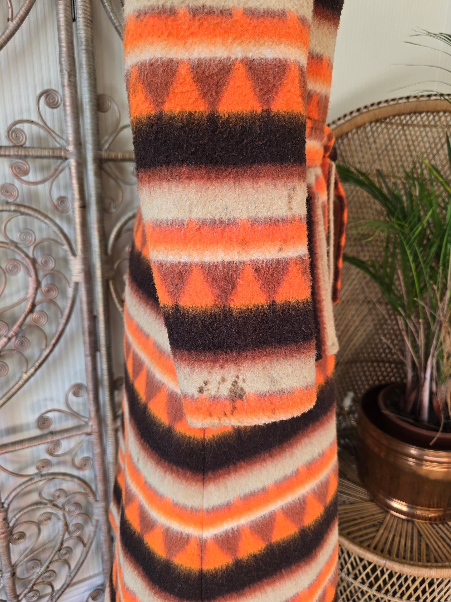 Vintage blanket 70s coat