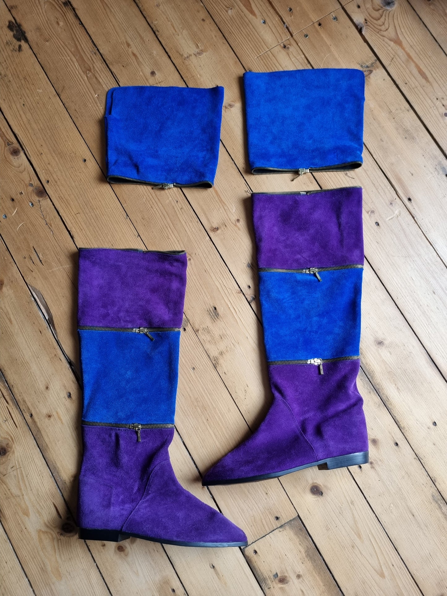 Vintage over the knee suede boots uk size 7 Eur 40 us 9