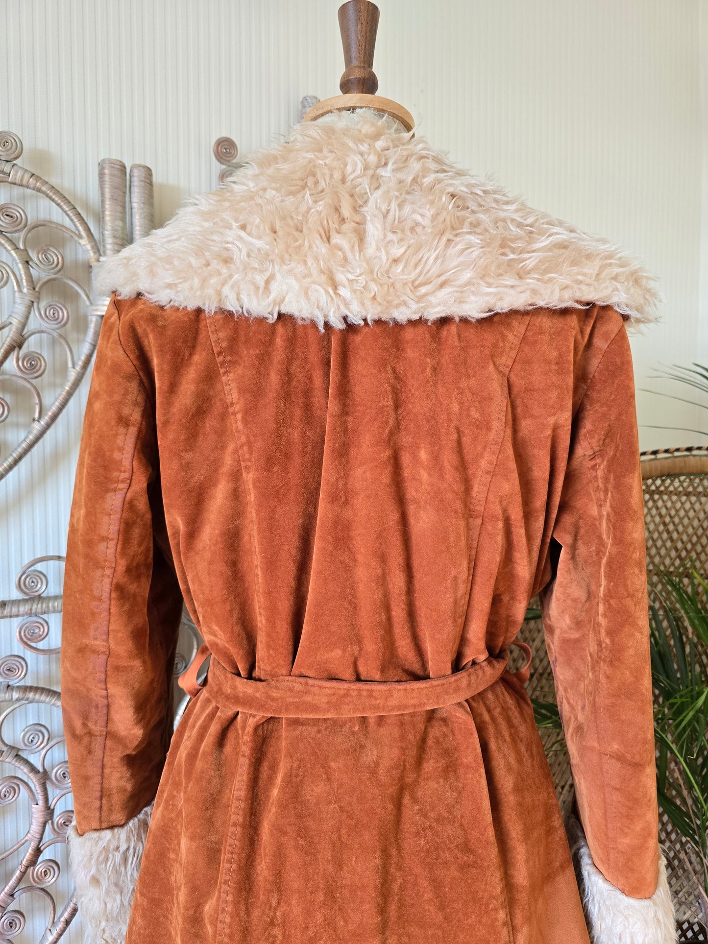 Vintage faux fur/suede velvet coat