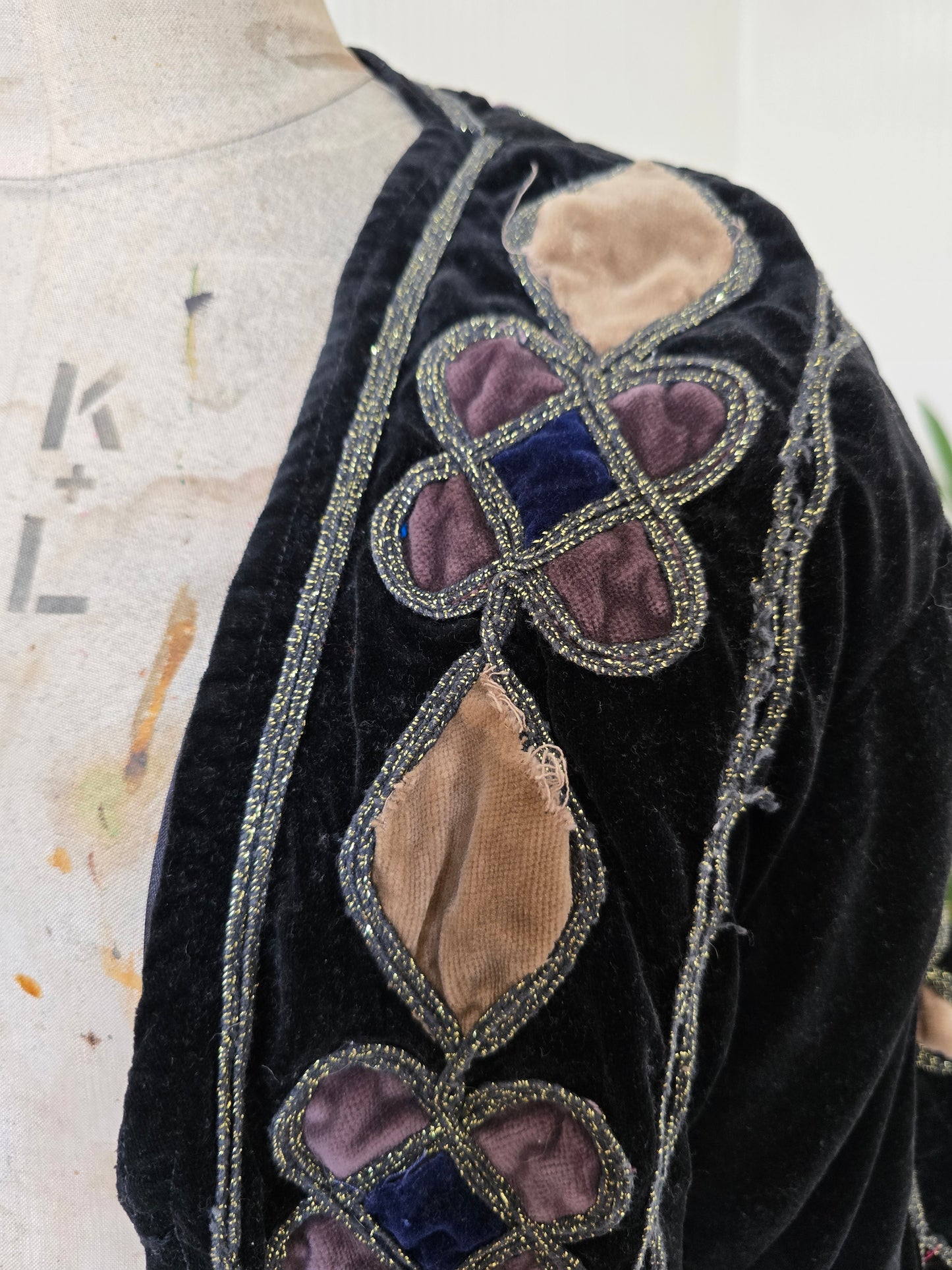 Vintage black velvet jacket