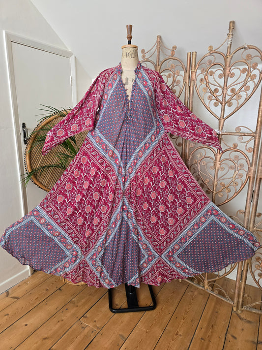 Vintage Adini Indian maxi dress