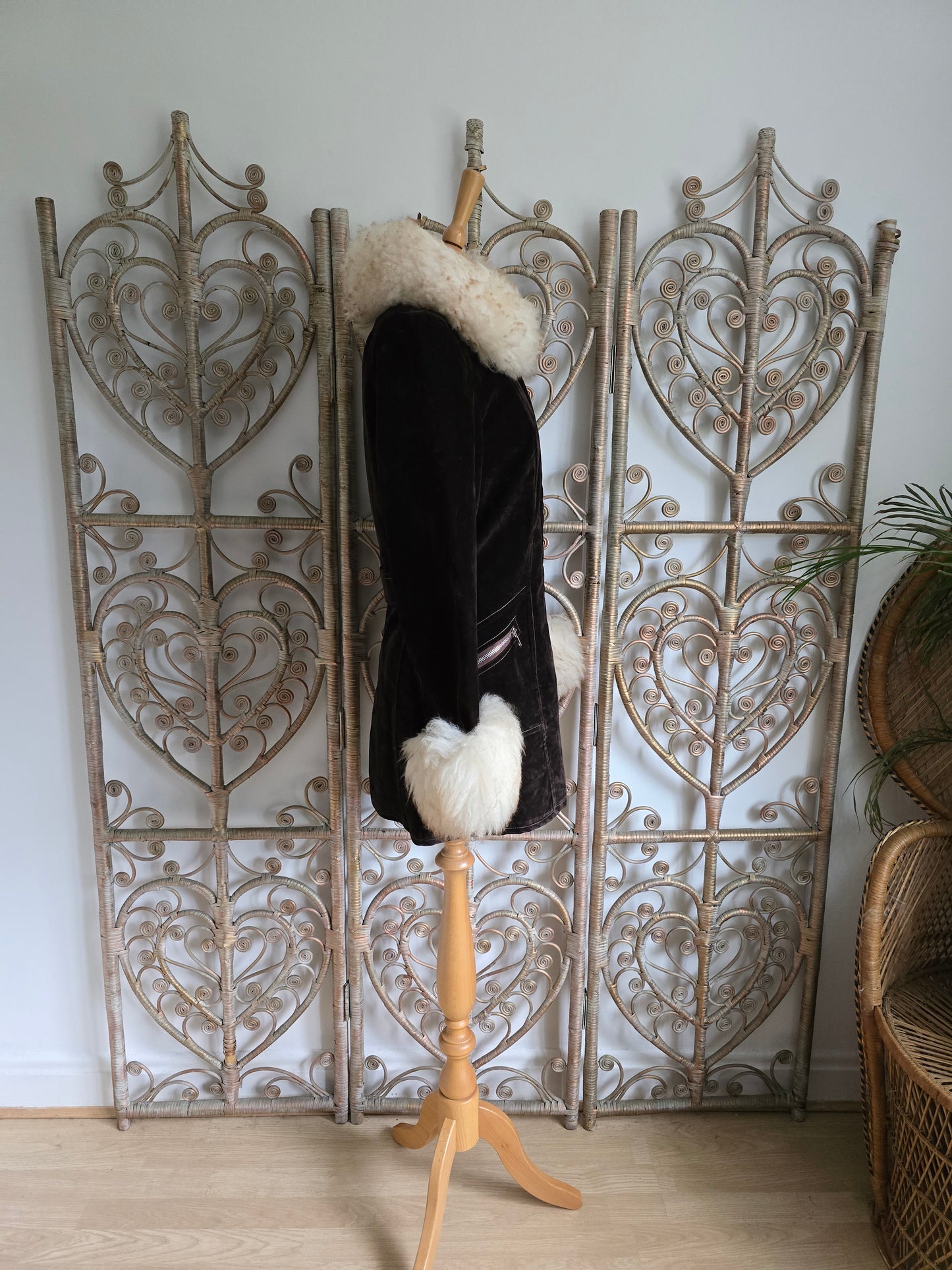 Vintage faux fur/suede velvet coat