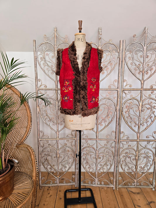 Vintage embroidered afghan waistcoat