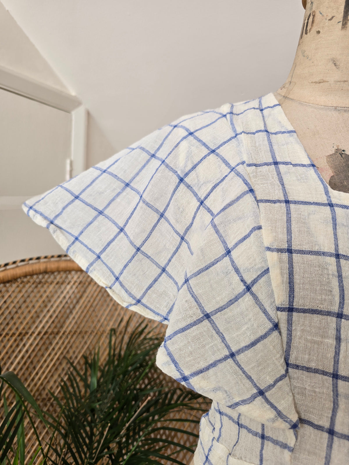 Vintage cheesecloth crop blouse
