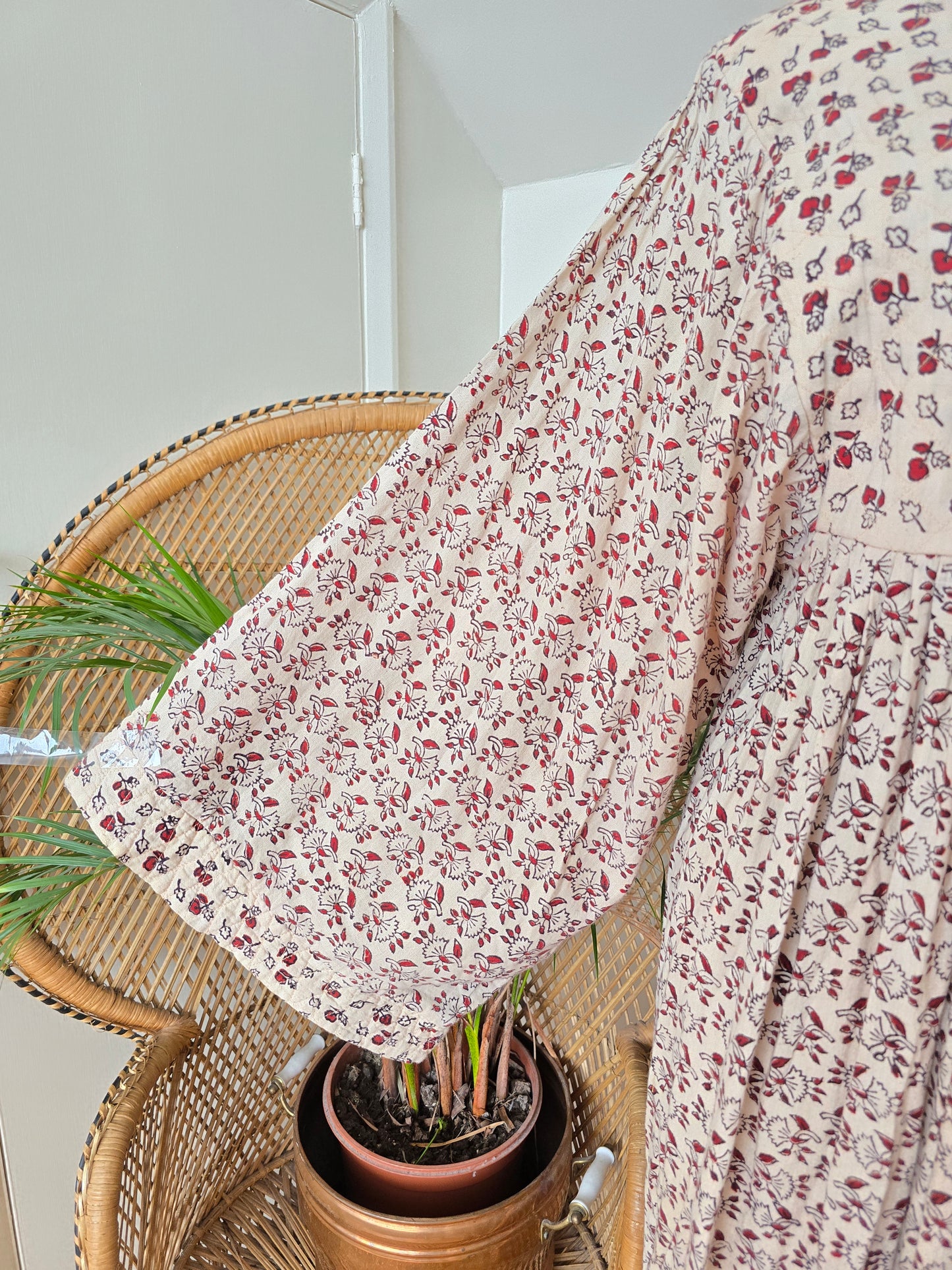Vintage Anmol indian print 70s maxi dress