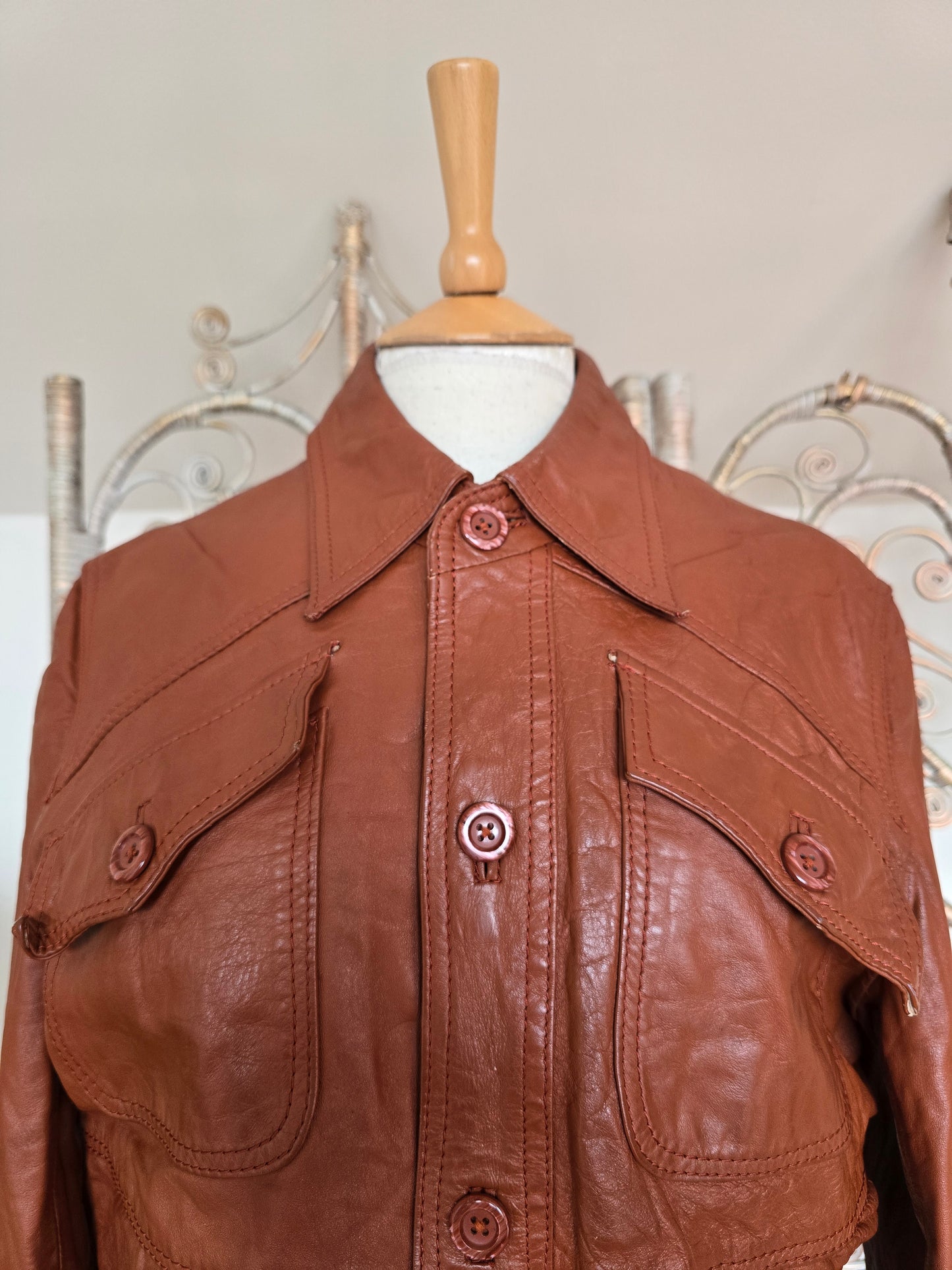 Vintage 60s leather jacket unisex