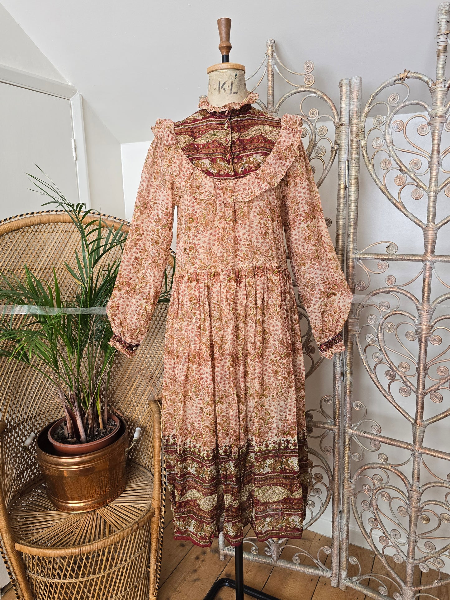 Vintage silk Indian dress