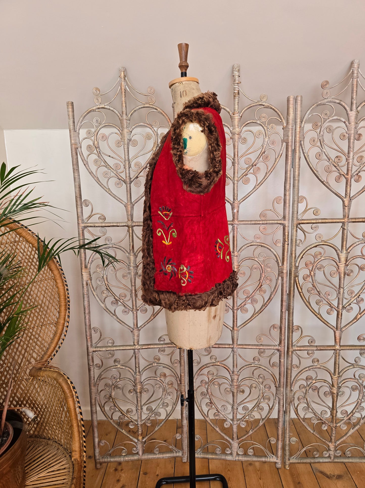 Vintage embroidered afghan waistcoat