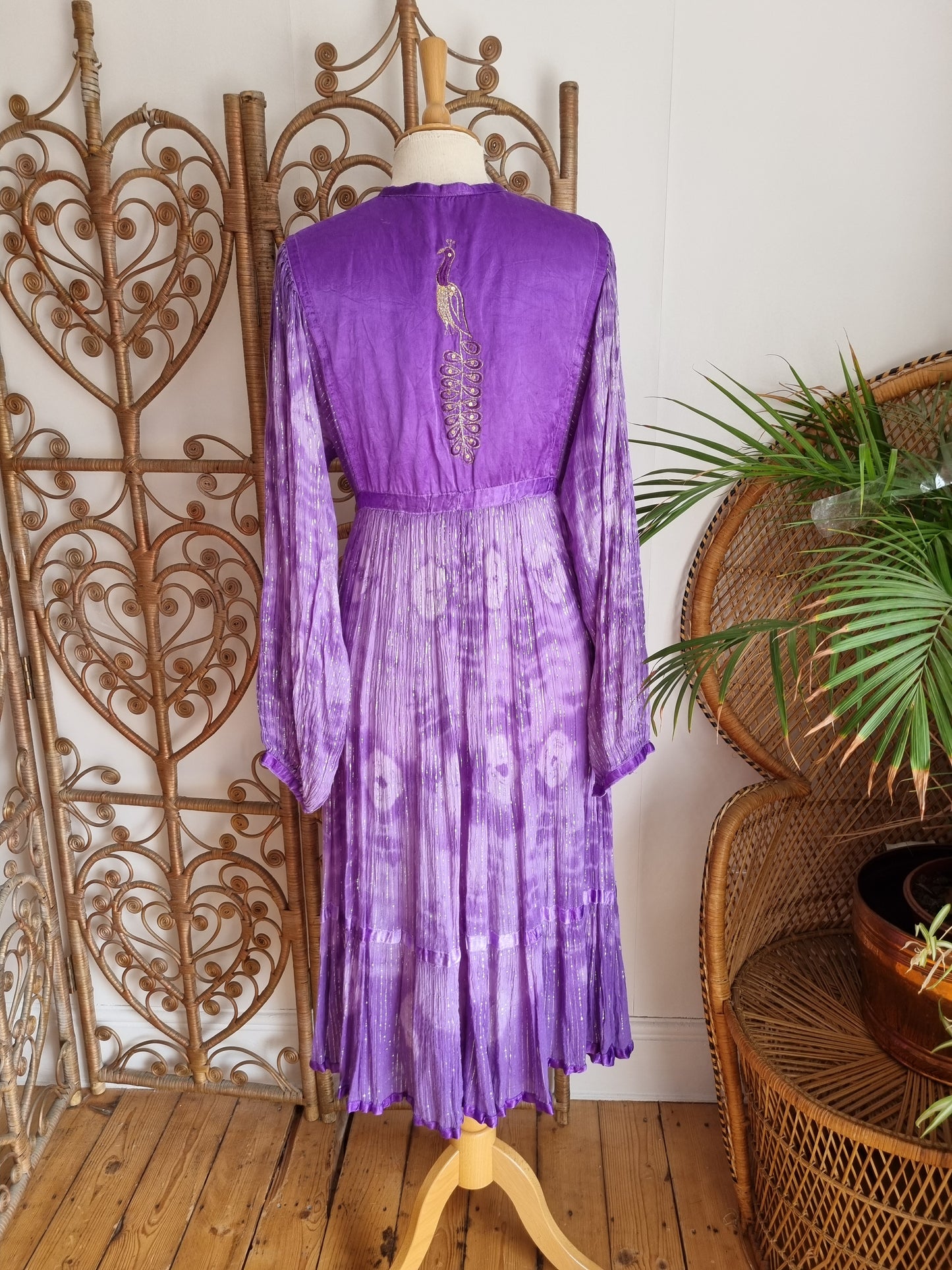 Vintage peacock Indian dress