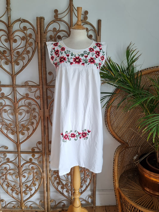 Vintage embroidered cotton dress