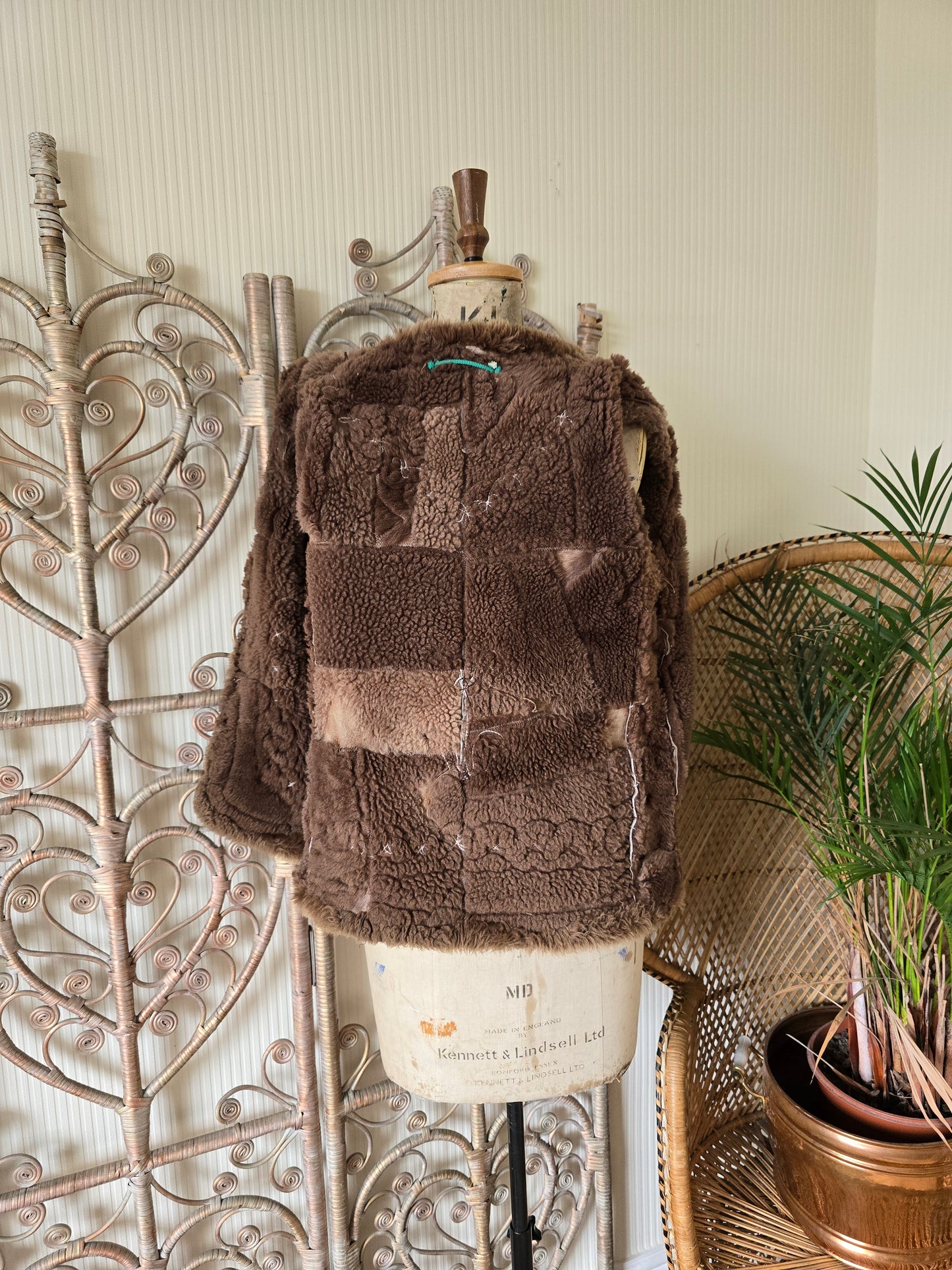 Vintage sheepskin waistcoat