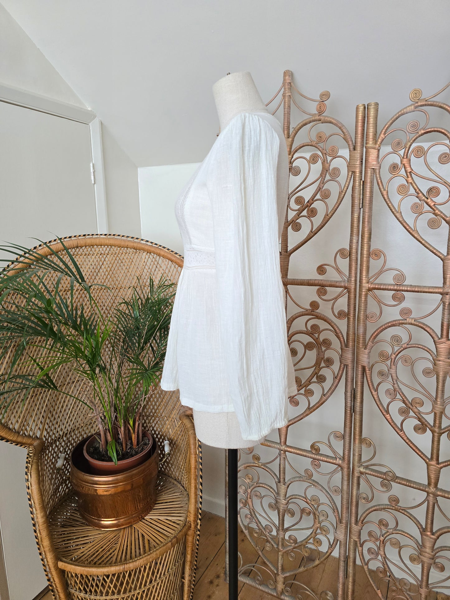Vintage cheesecloth cotton blouse